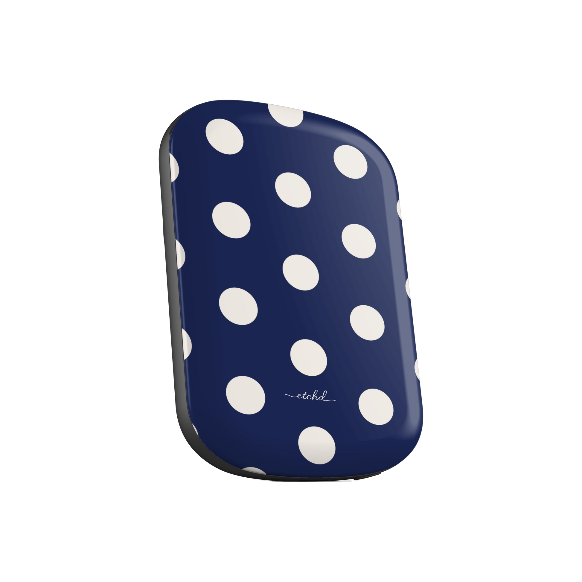 Cream & Navy Polka Dot Magnetic Powerbank by etchd, view 2
