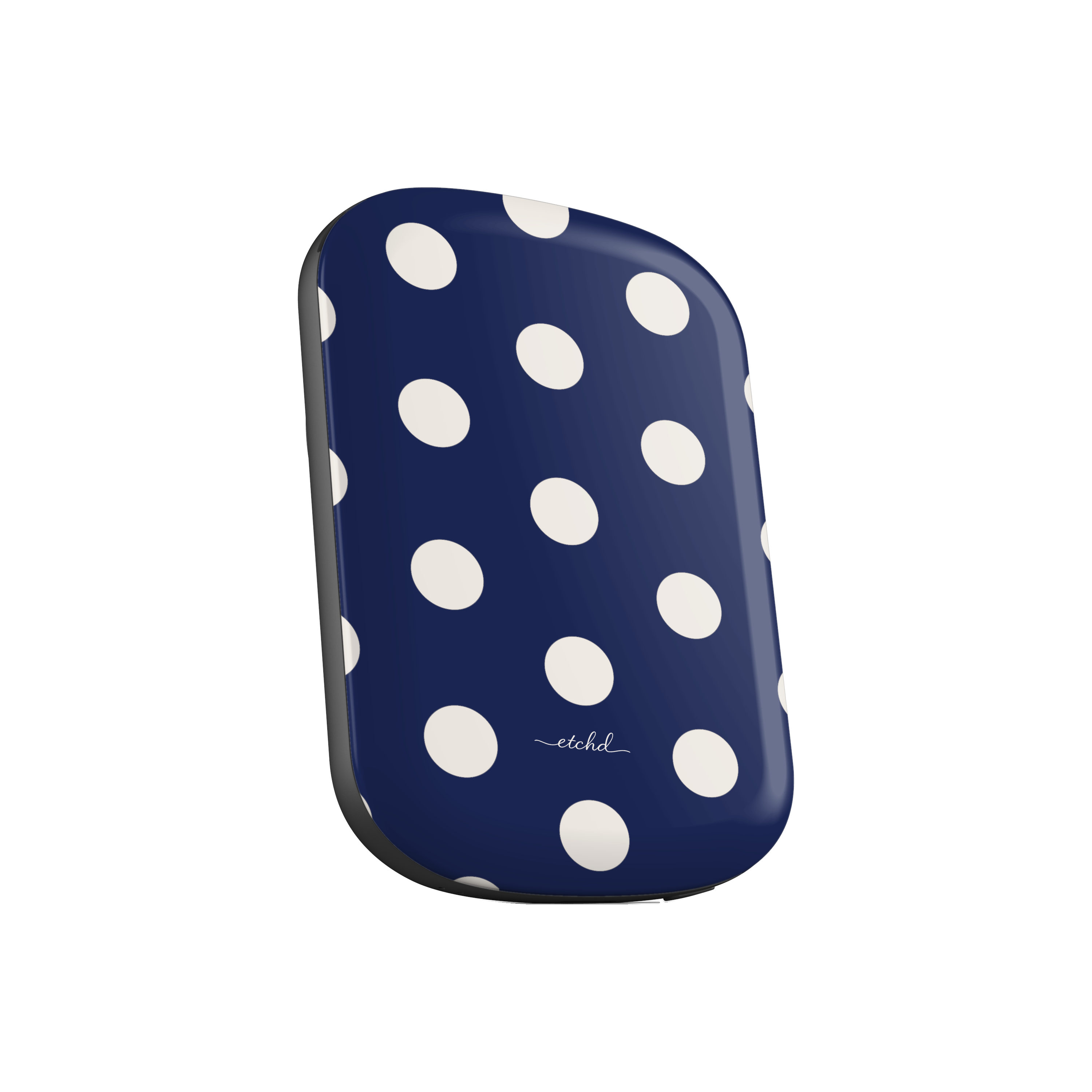 Cream & Navy Polka Dot Magnetic Powerbank by etchd, view 2