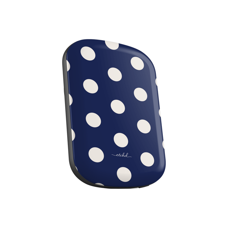 Cream & Navy Polka Dot Magnetic Powerbank by etchd, view 2