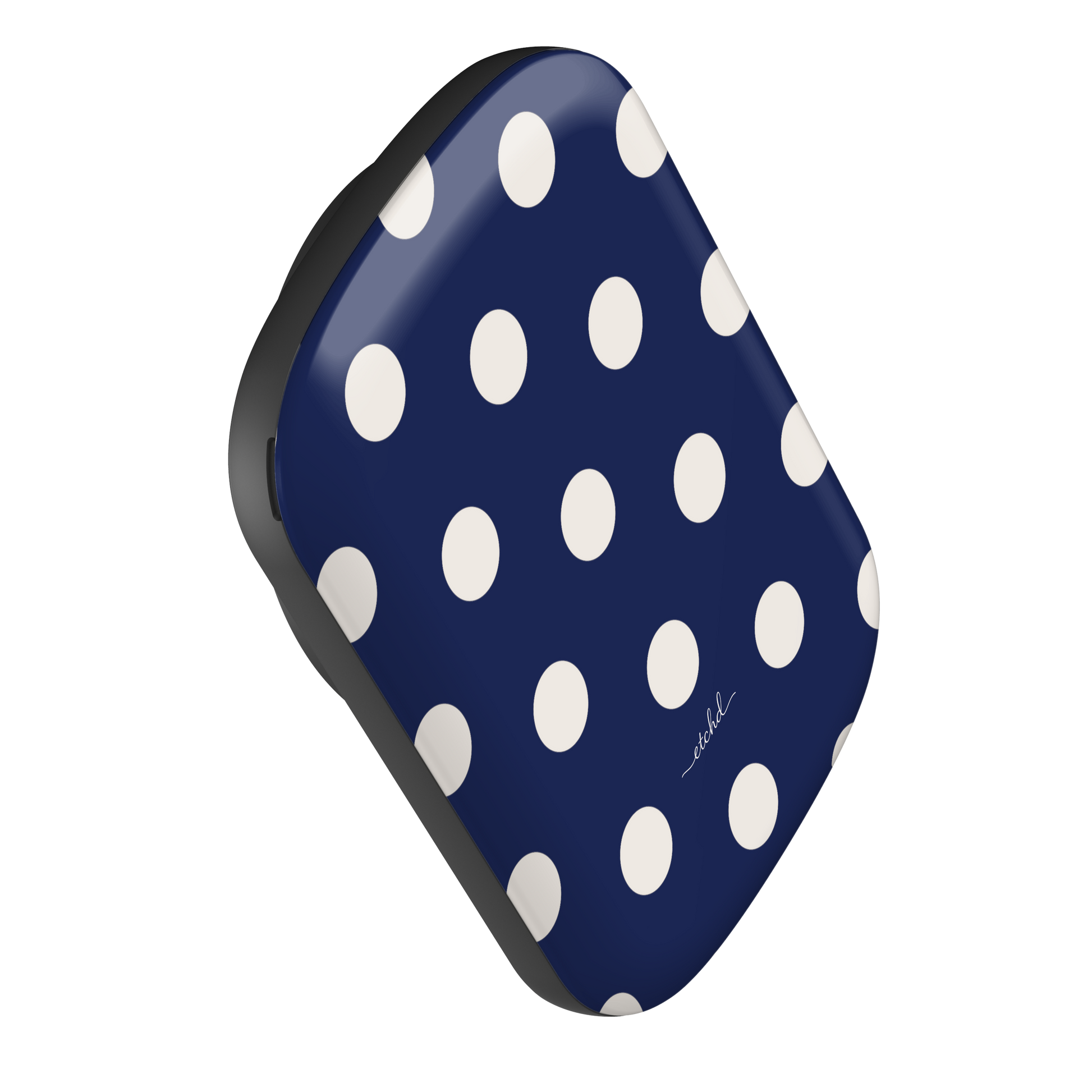 Cream & Navy Polka Dot Magnetic Powerbank by etchd, view 3