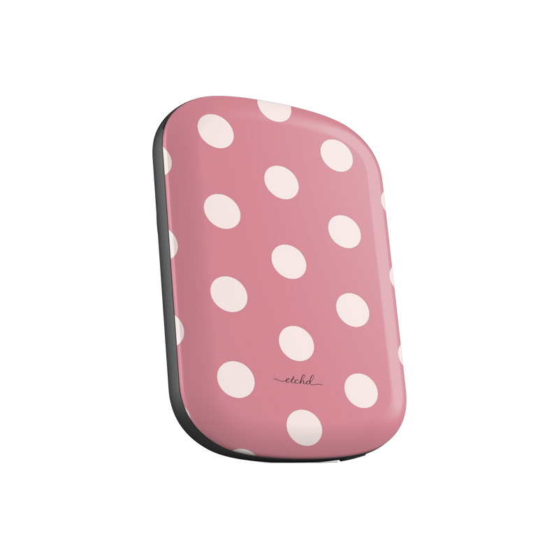 Cream & Blush Polka Dot Magnetic Powerbank by etchd, view 6