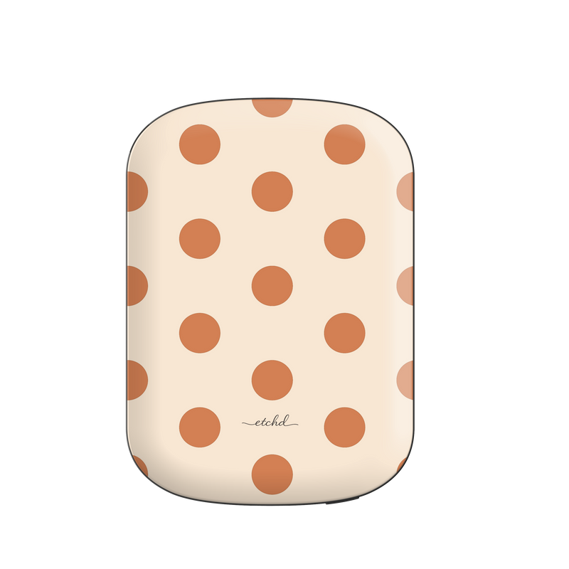 Terracotta Polka Dot Magnetic Powerbank by etchd