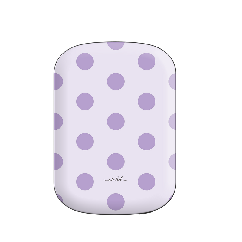 Lilac Polka Dot Magnetic Powerbank by etchd