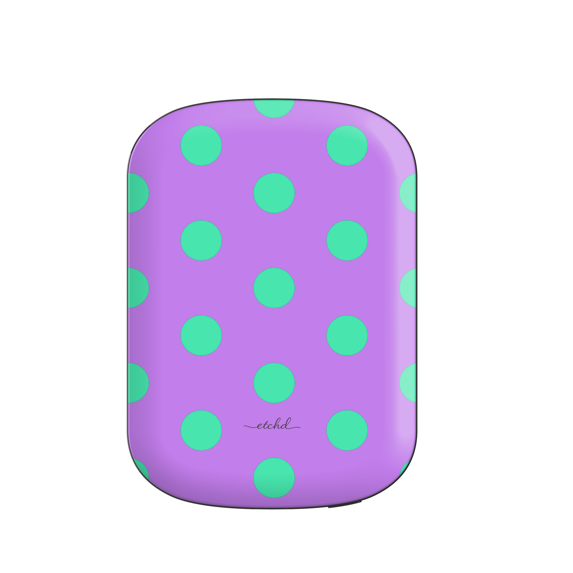 Hypermint And Lilac Polka Dot Magnetic Powerbank by etchd
