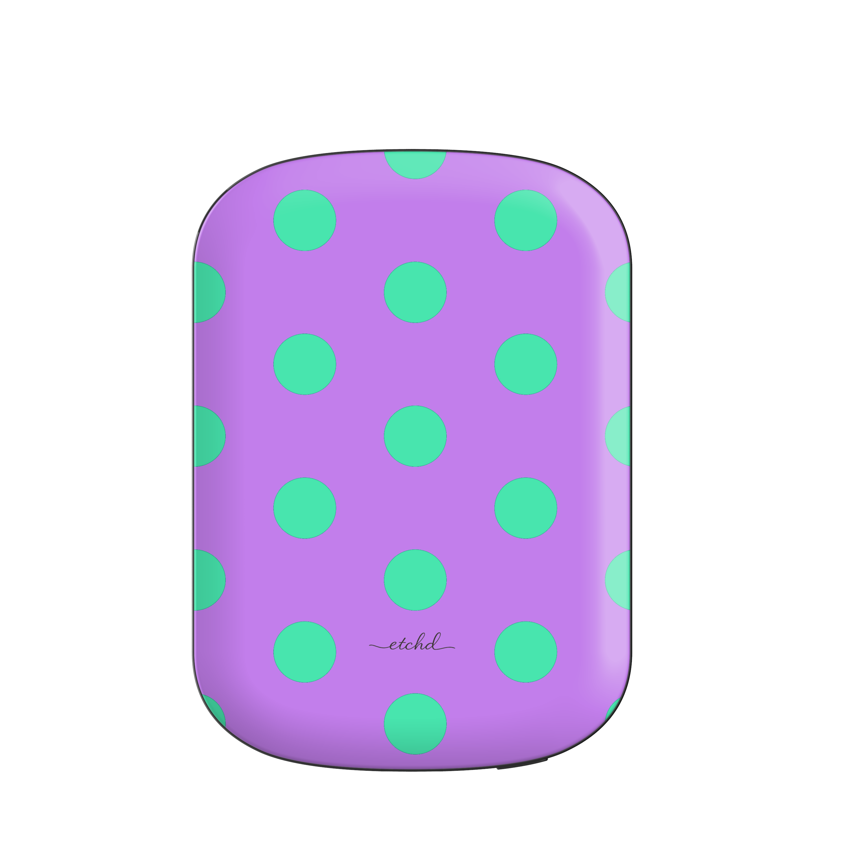 Hypermint And Lilac Polka Dot Magnetic Powerbank by etchd