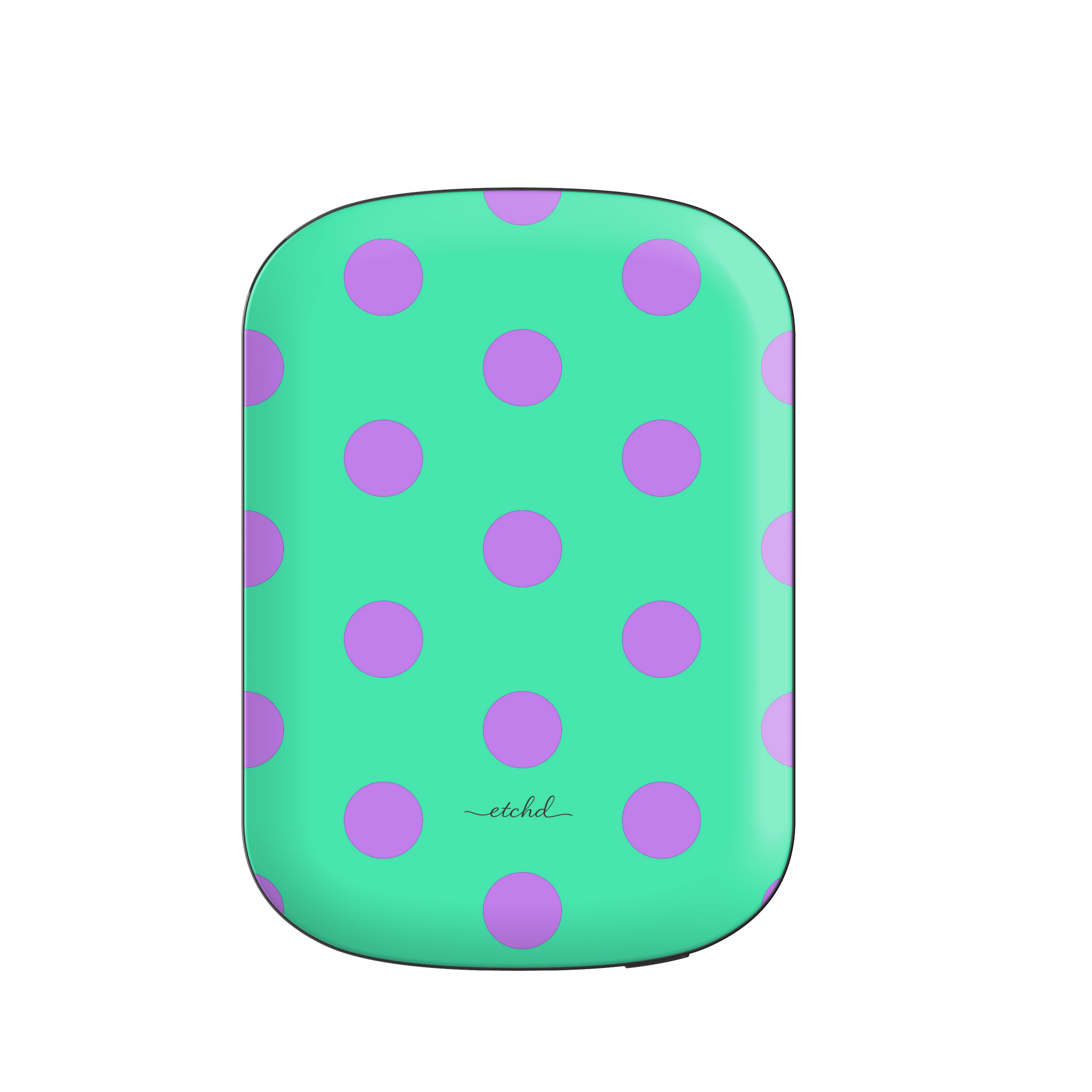 Lilac And Hypermint Polka Dot Magnetic Powerbank by etchd, view 5