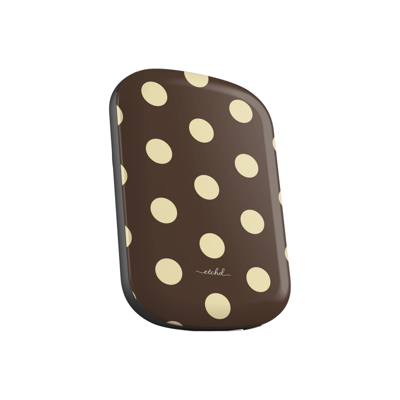 Brown And Butter Yellow Polka Dot Magnetic Powerbank by etchd, view 6