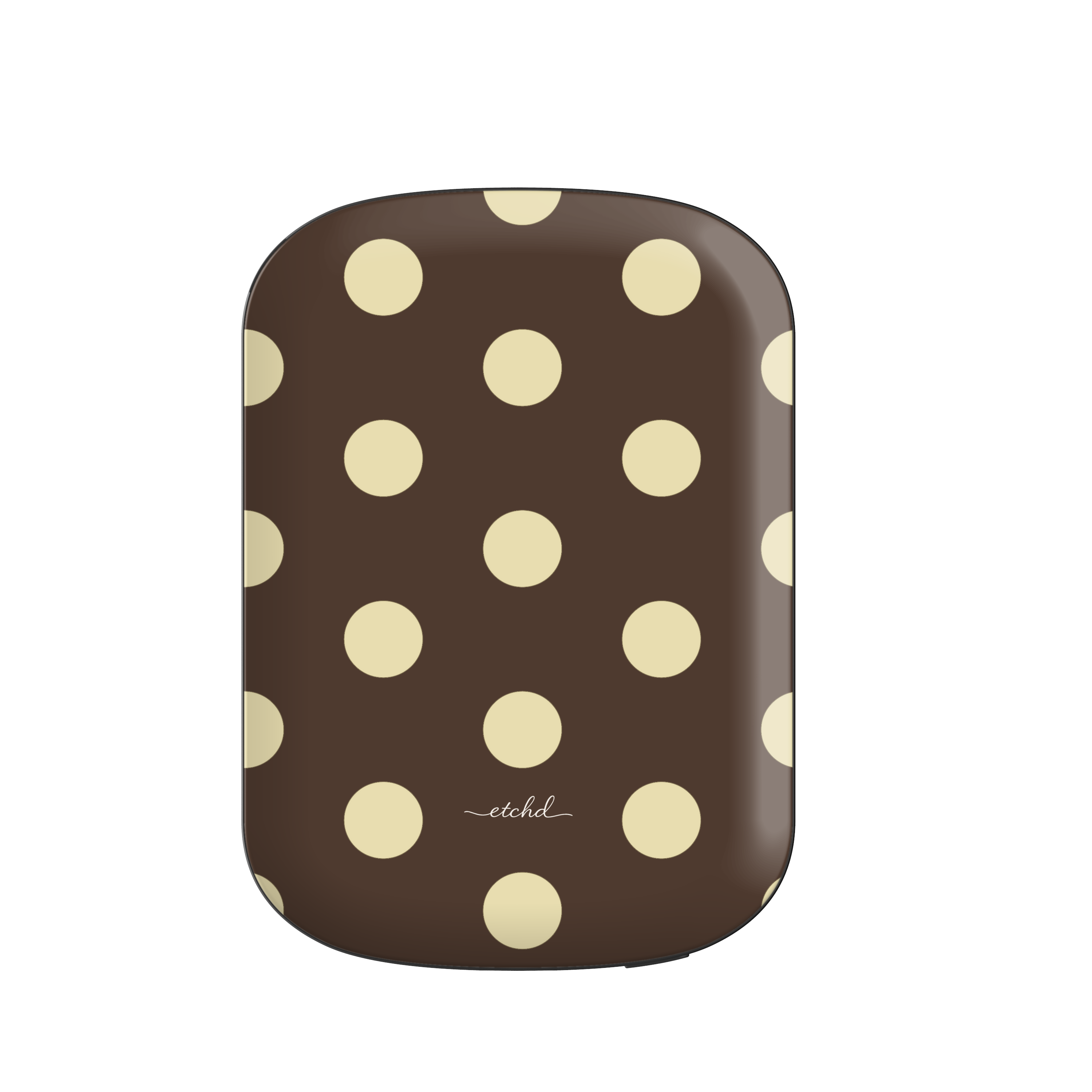 Brown And Butter Yellow Polka Dot Magnetic Powerbank by etchd