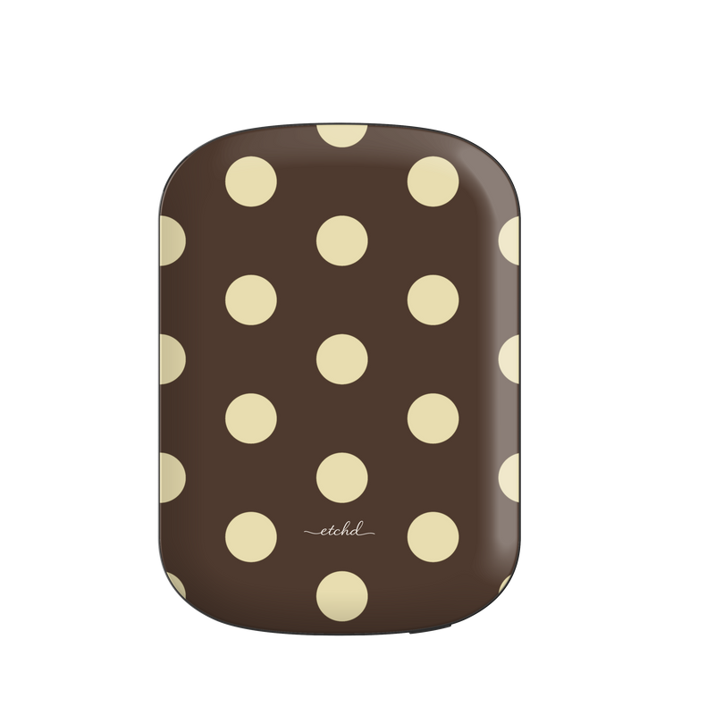 Brown And Butter Yellow Polka Dot Magnetic Powerbank by etchd