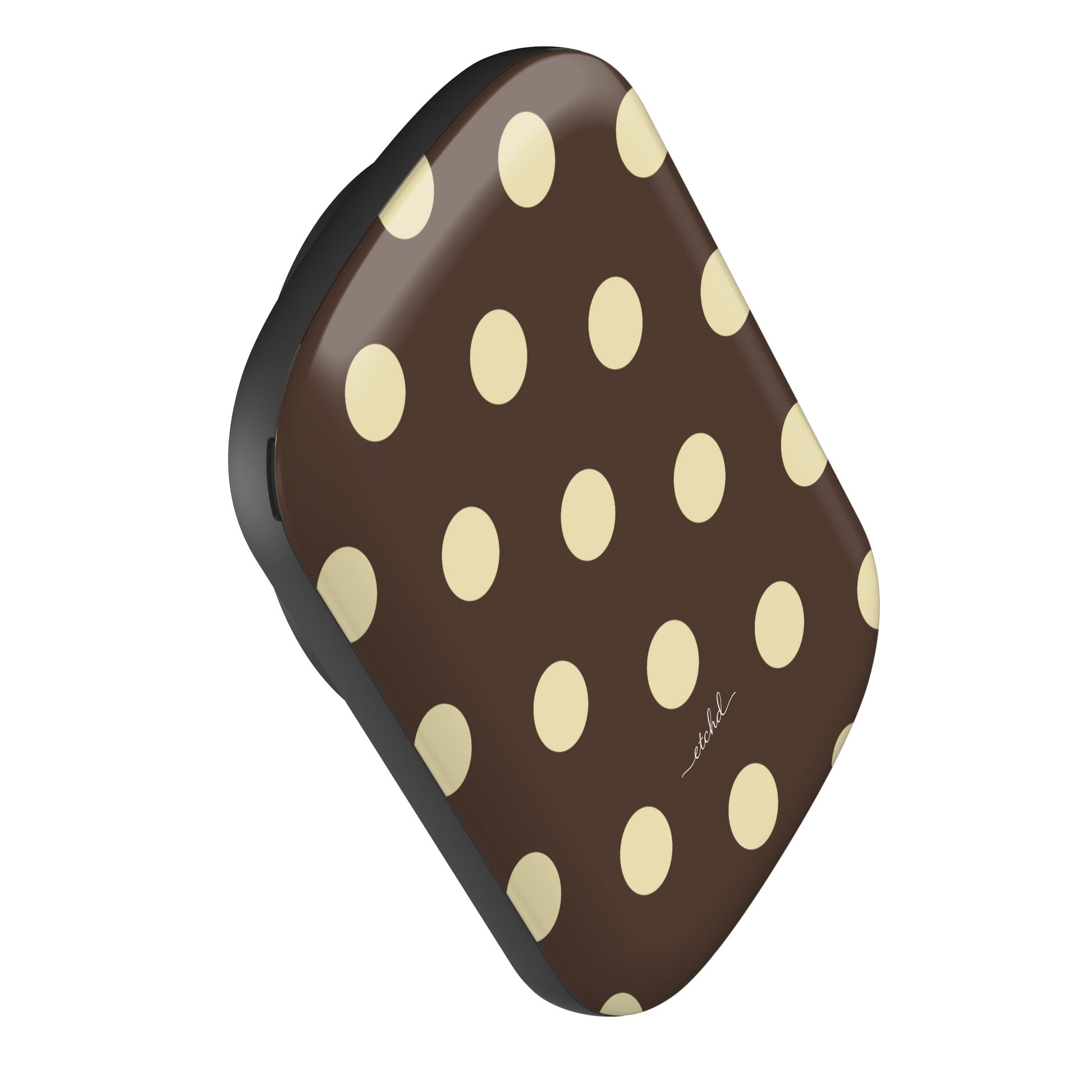 Brown And Butter Yellow Polka Dot Magnetic Powerbank by etchd, view 3