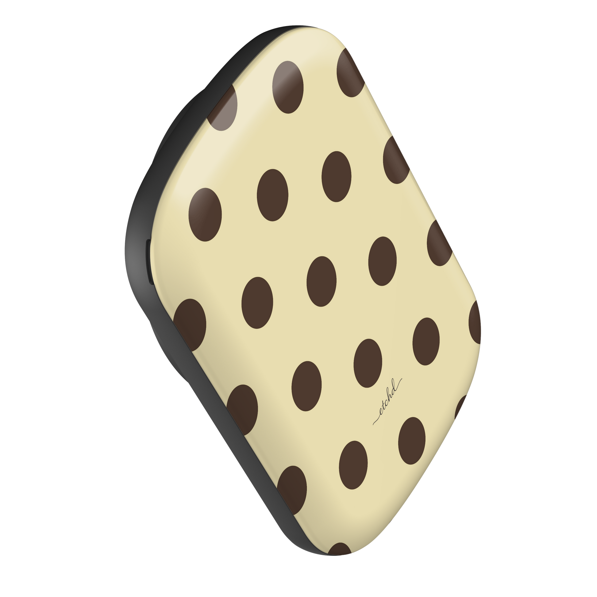 Butter Yellow And Brown Polka Dot Magnetic Powerbank by etchd, view 3