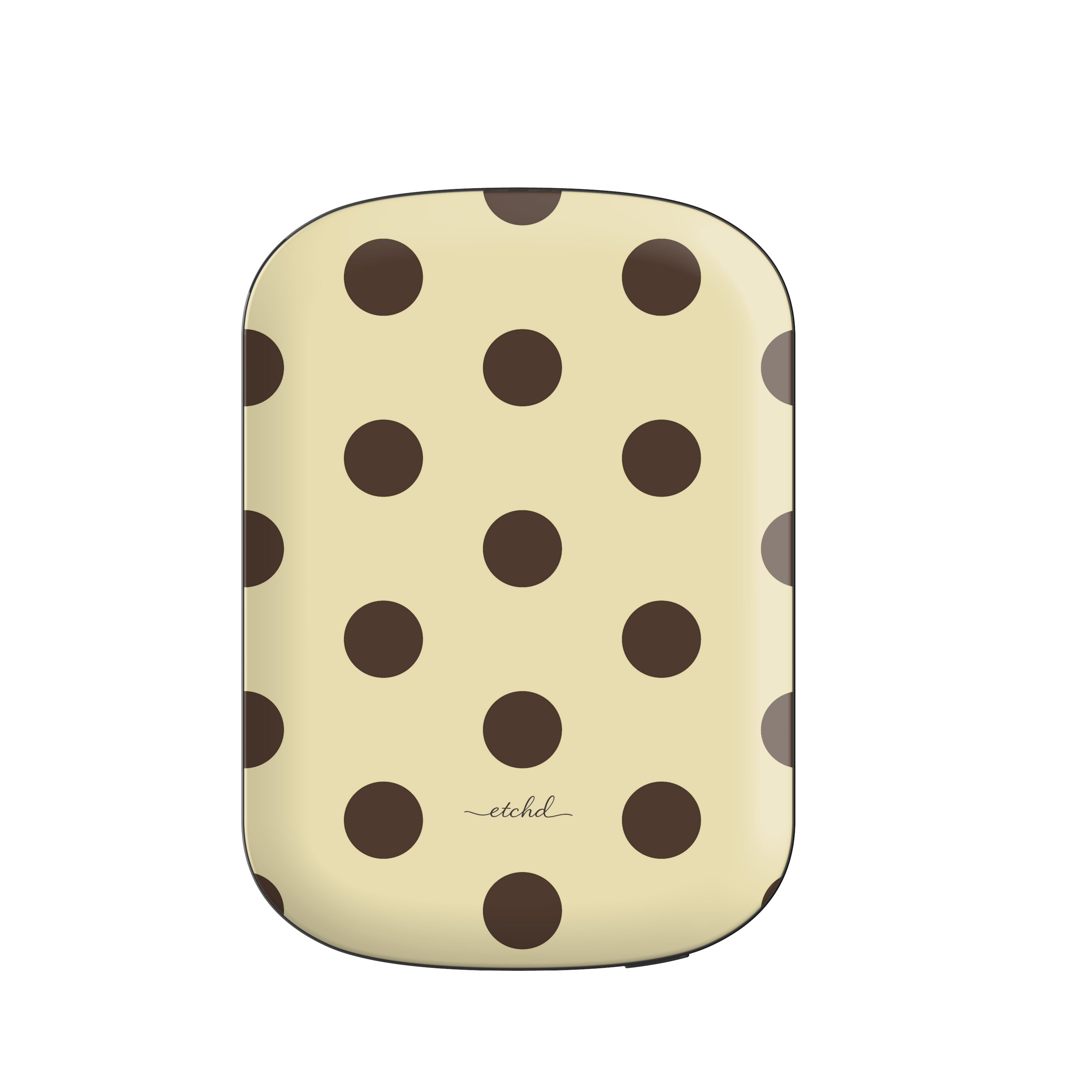Butter Yellow And Brown Polka Dot Magnetic Powerbank by etchd