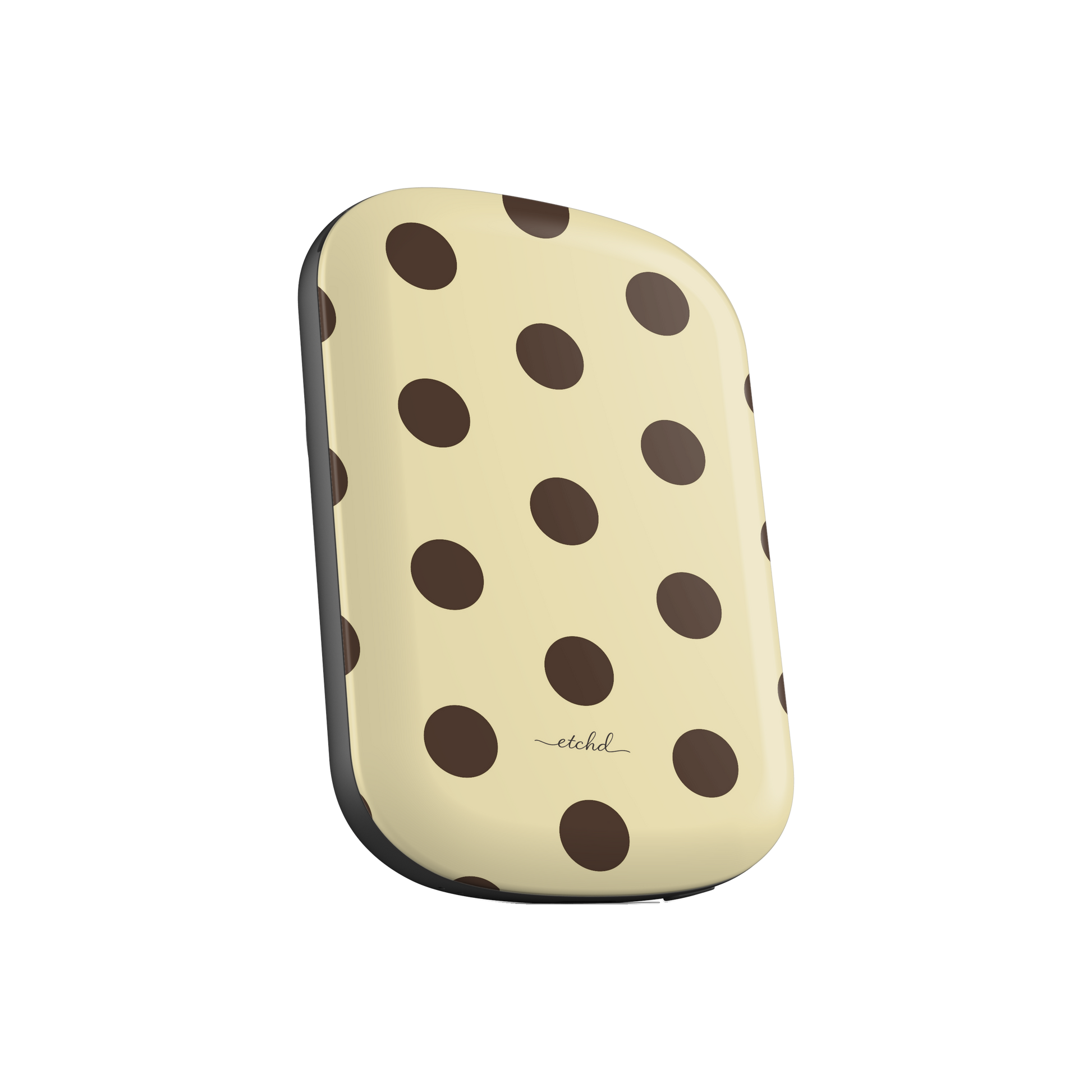 Butter Yellow And Brown Polka Dot Magnetic Powerbank by etchd, view 2