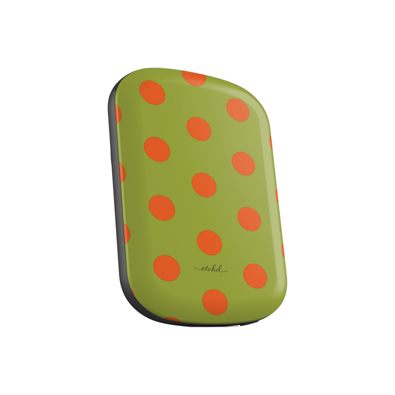 Persimmon And Wasabi Polka Dot Magnetic Powerbank by etchd, view 2