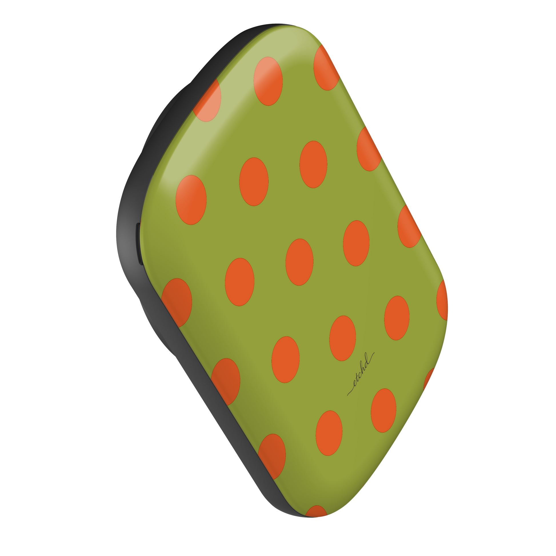 Persimmon And Wasabi Polka Dot Magnetic Powerbank by etchd, view 3