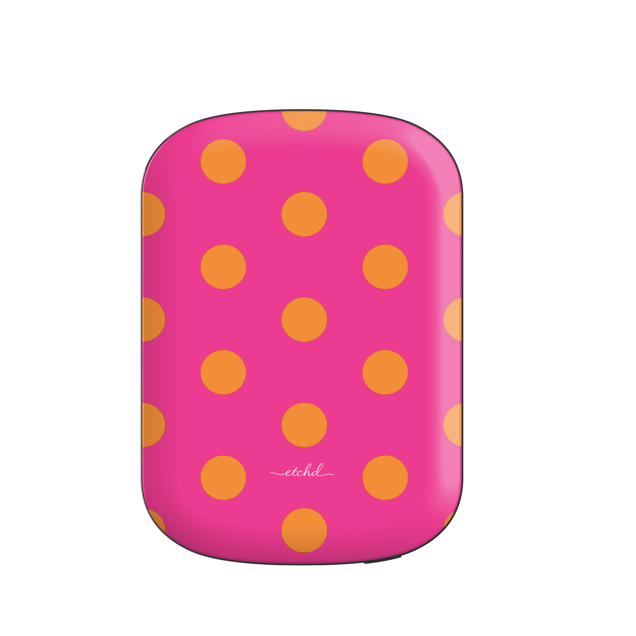 Orange And Pink Polka Dot Magnetic Powerbank by etchd