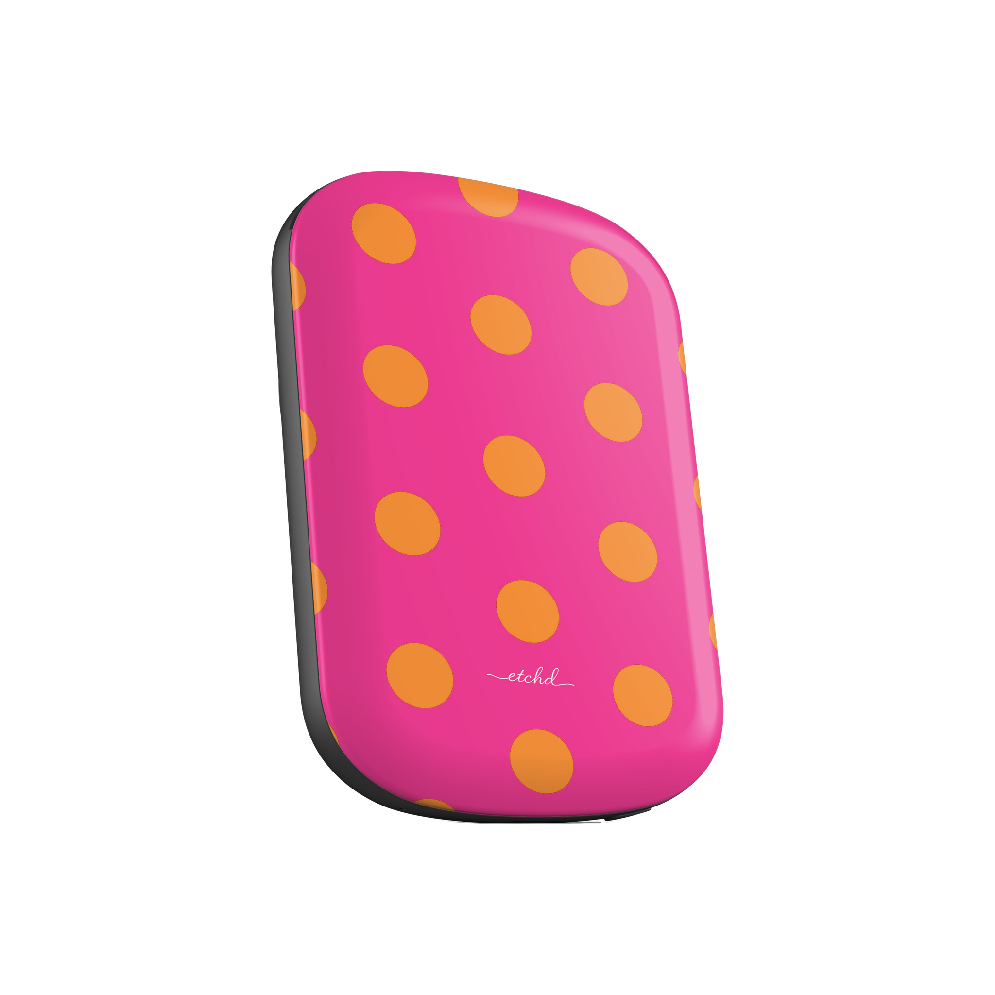 Orange And Pink Polka Dot Magnetic Powerbank by etchd, view 2