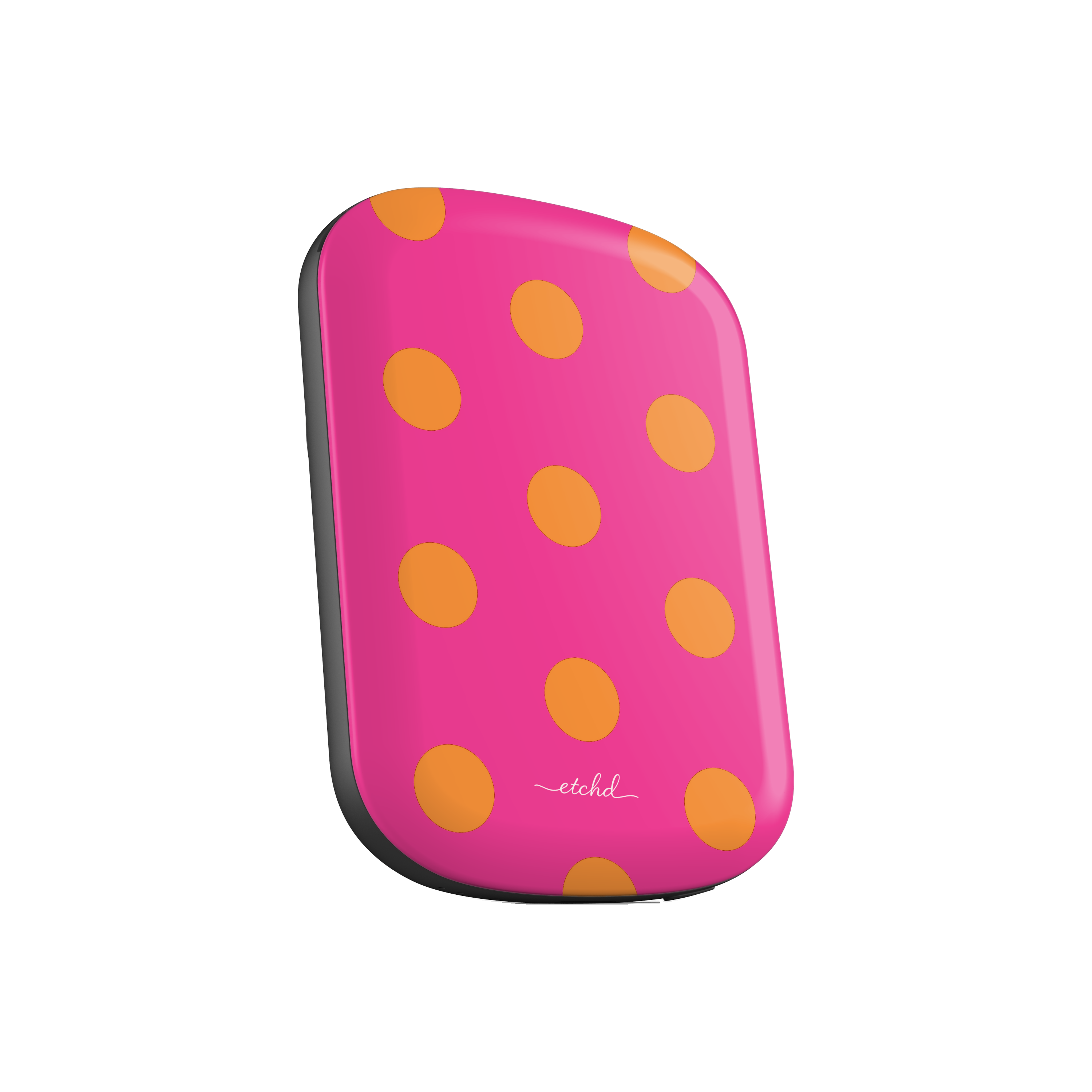 Orange & Pink Polka Dot Batería externa magnética de etchd, vista 2