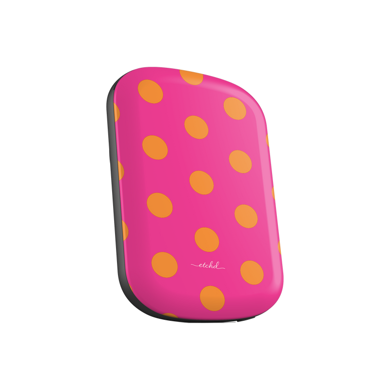 Orange And Pink Polka Dot Magnetic Powerbank by etchd, view 2