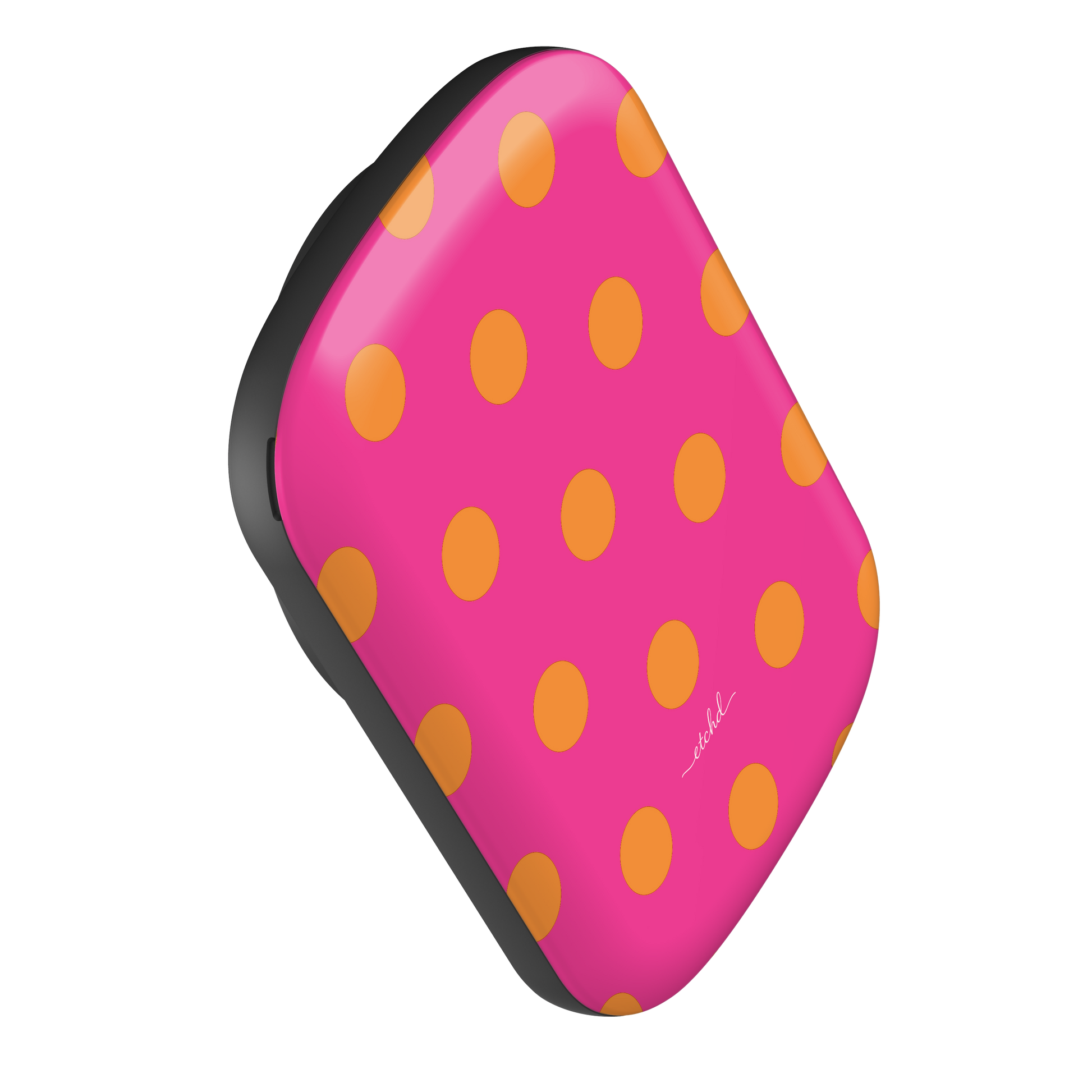 Orange And Pink Polka Dot Magnetic Powerbank by etchd, view 3