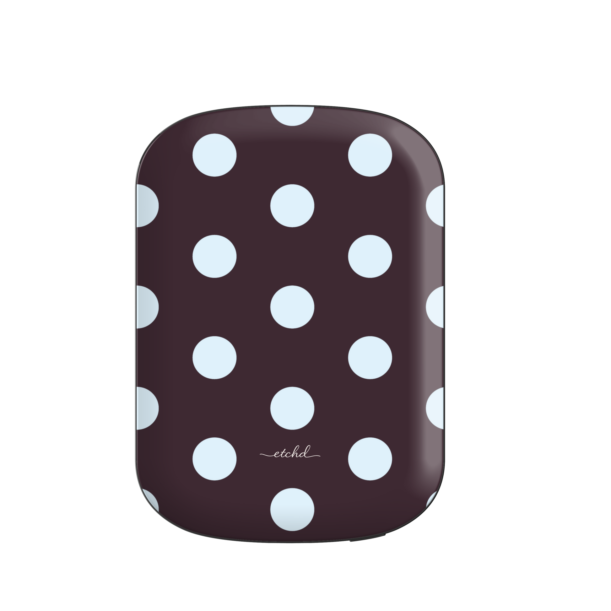 Blue And Plum Polka Dot Magnetic Powerbank by etchd