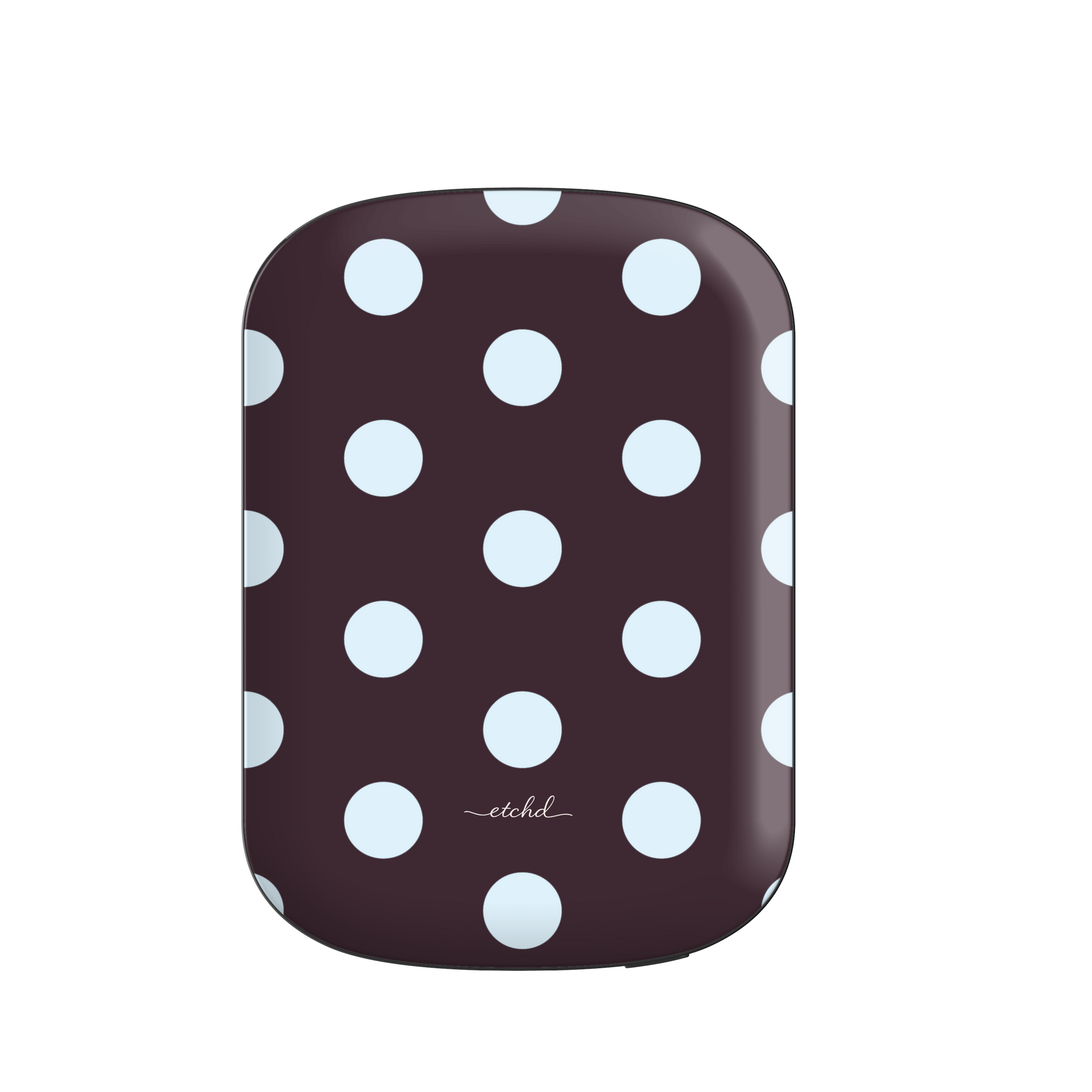 Blue And Plum Polka Dot Magnetic Powerbank by etchd