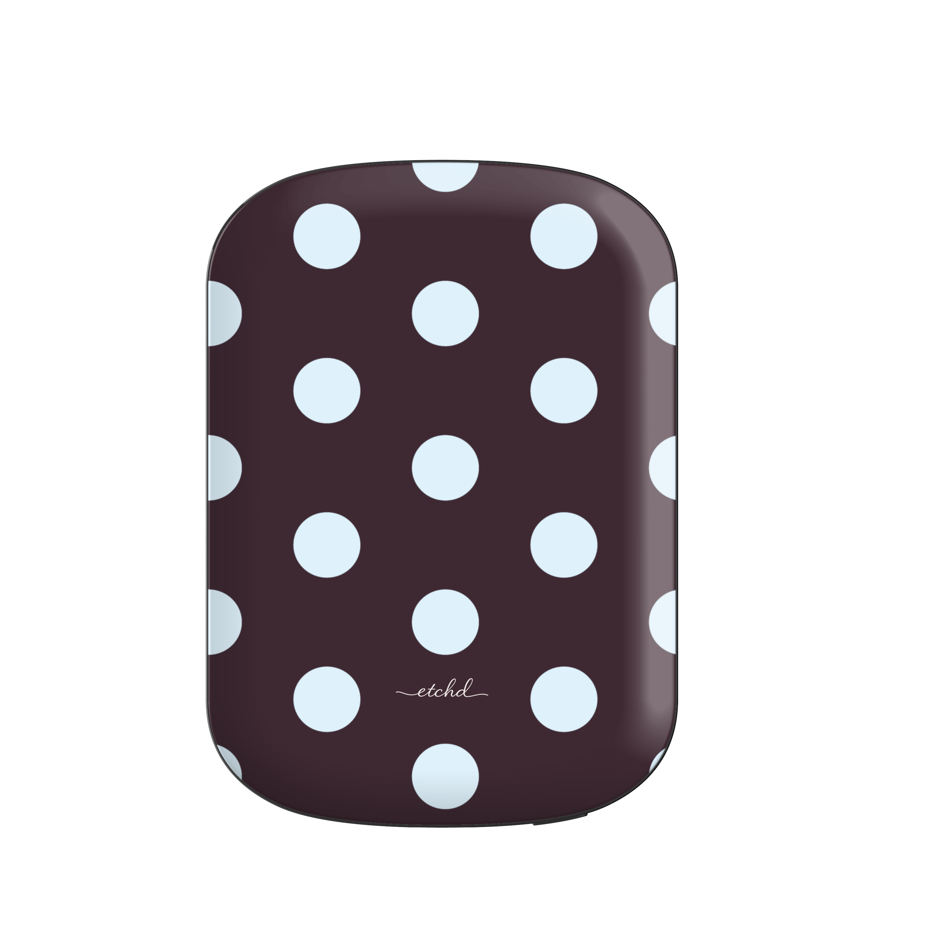 Blue And Plum Polka Dot Magnetic Powerbank by etchd
