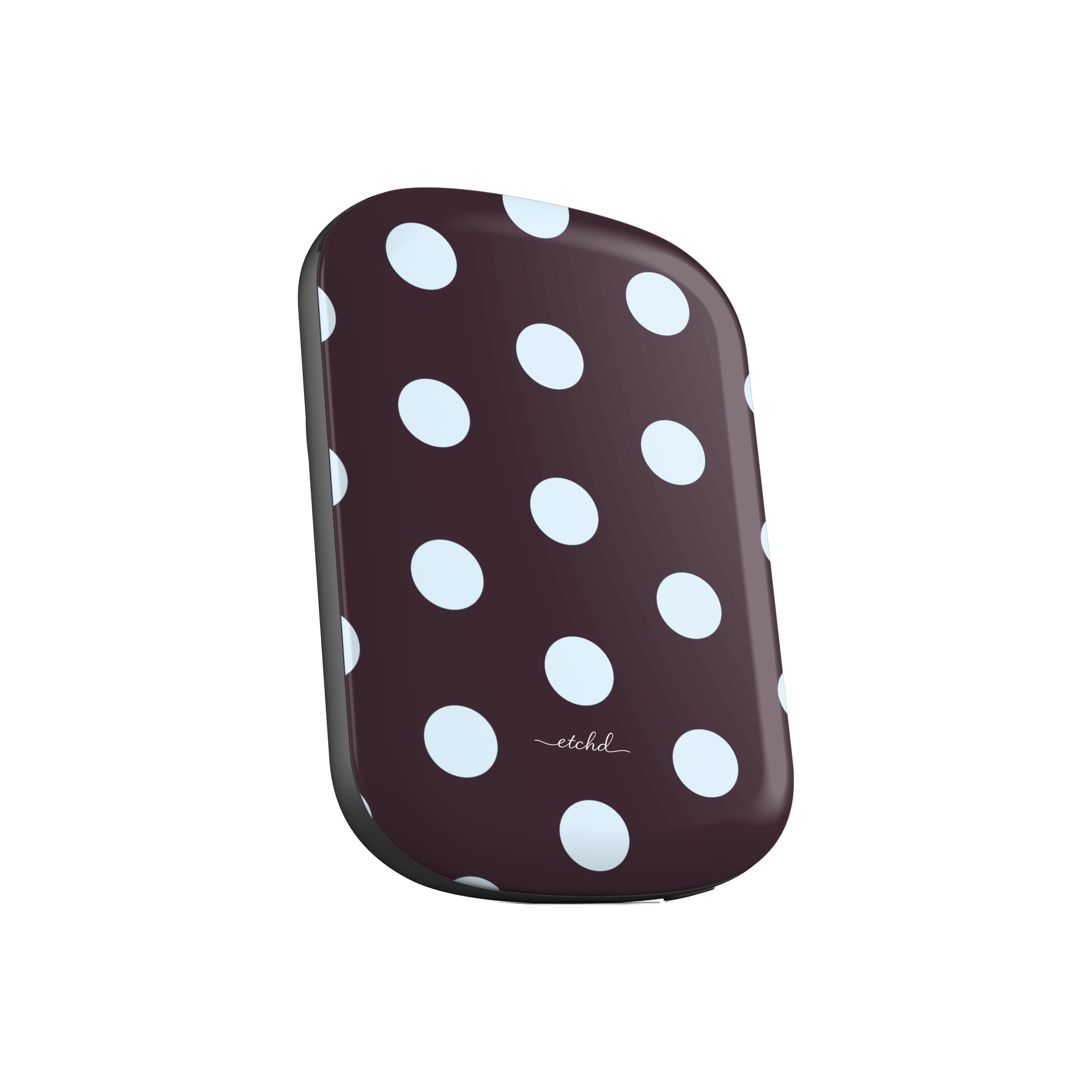 Blue & Plum Polka Dot Magnetic Powerbank by etchd, view 2
