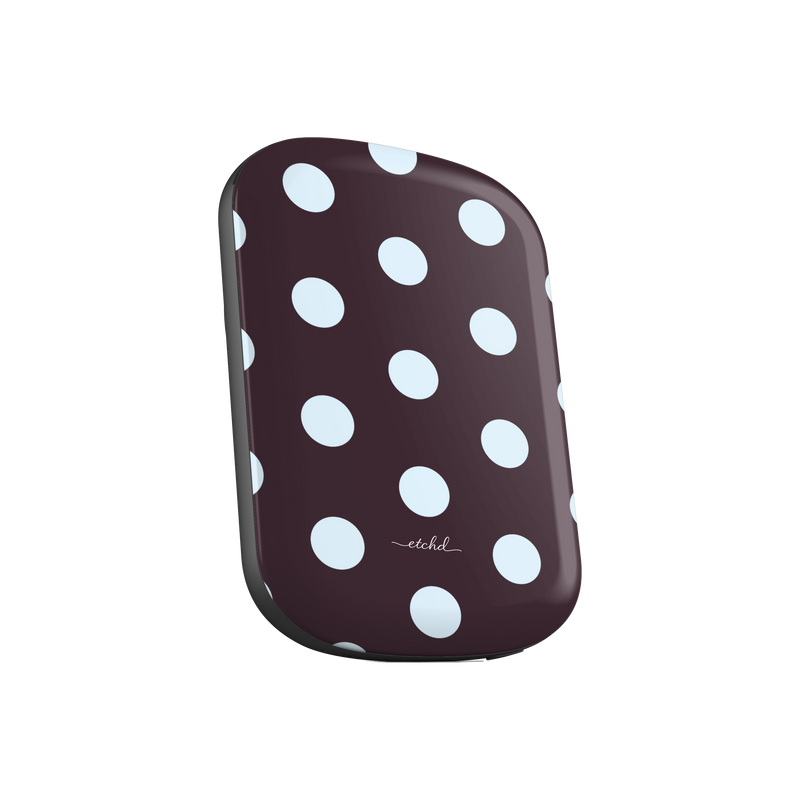 Blue And Plum Polka Dot Magnetic Powerbank by etchd, view 2