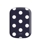 White & Navy Polka Dot Magnetic Powerbank