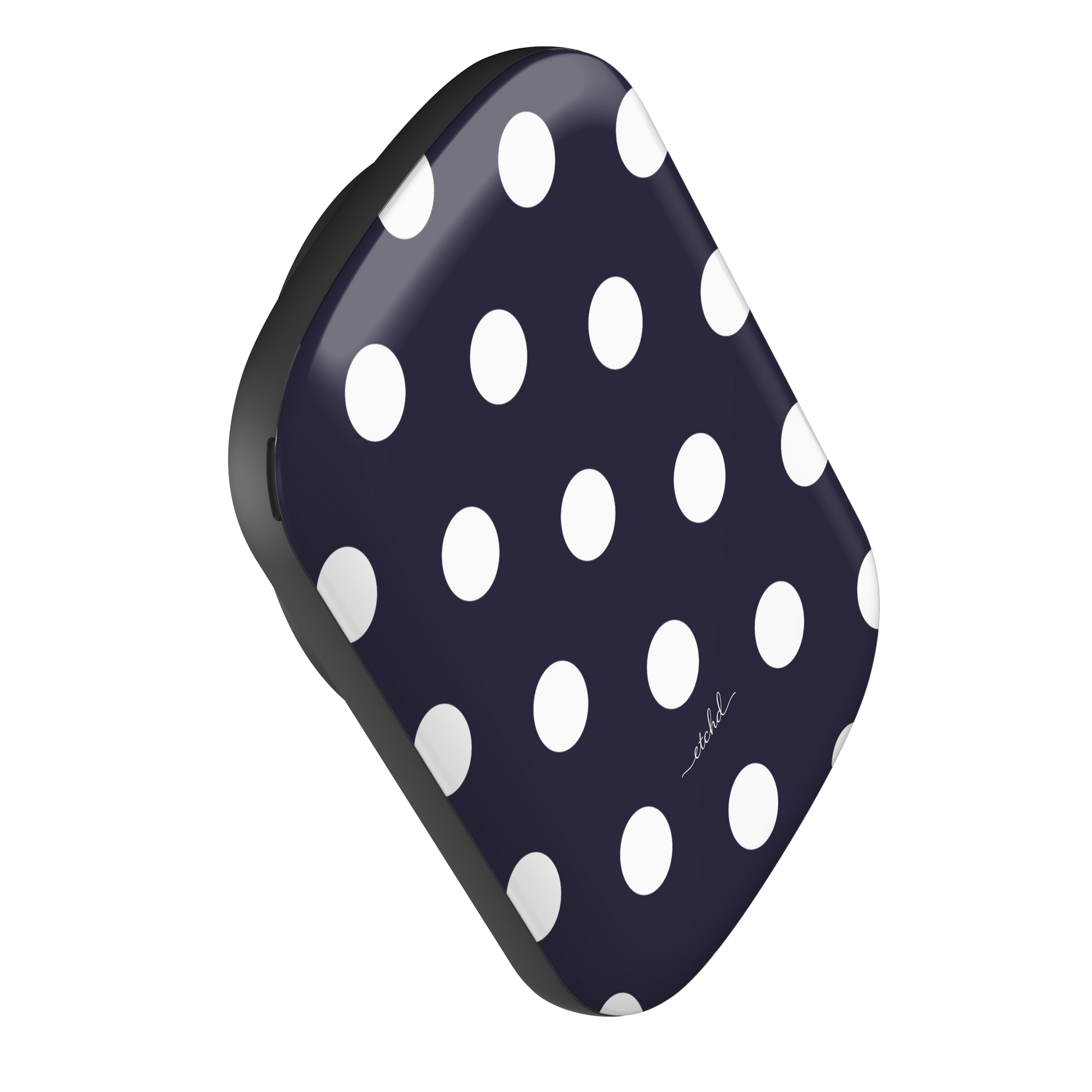 White And Navy Polka Dot Magnetic Powerbank by etchd, view 3