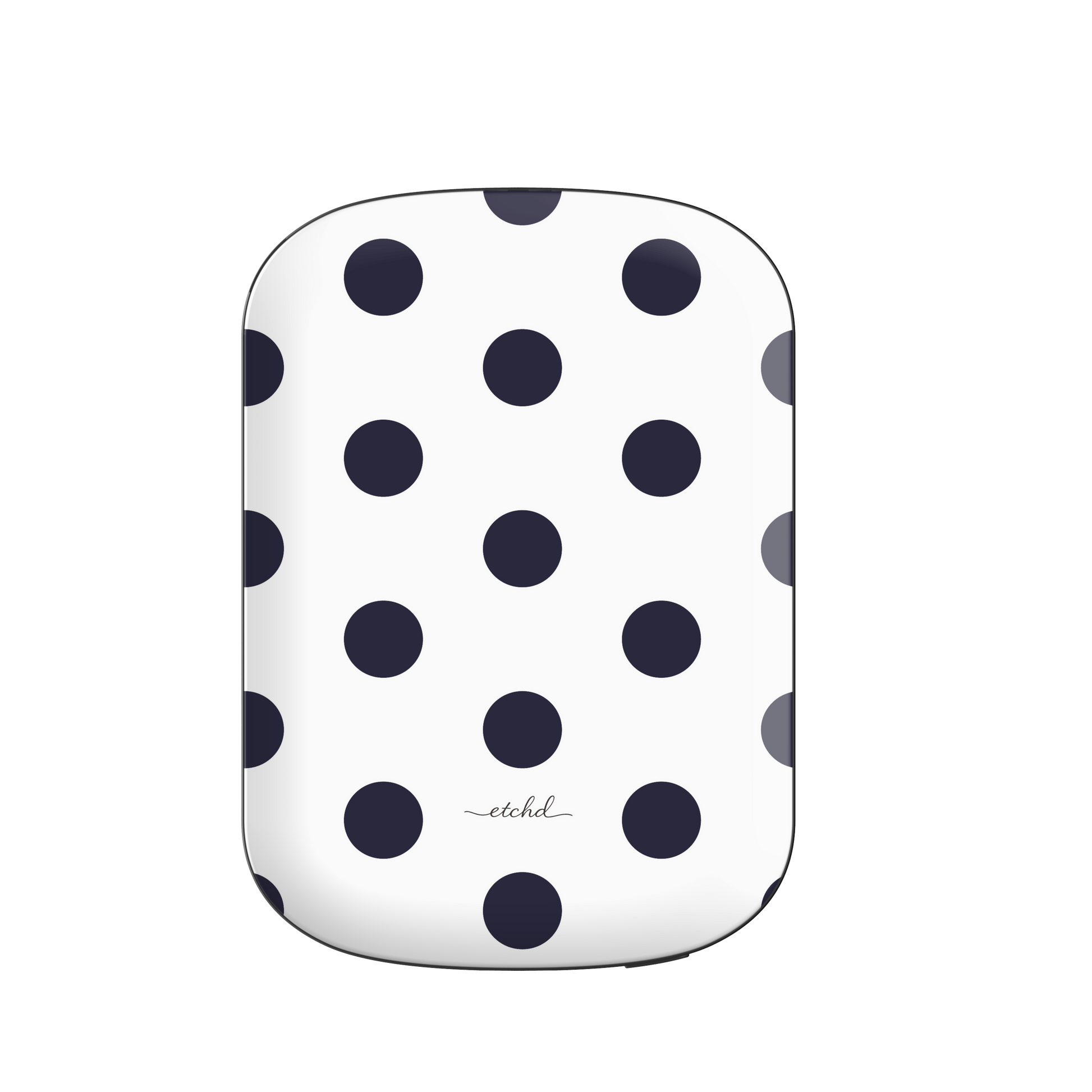 Navy And White Polka Dot Magnetic Powerbank by etchd