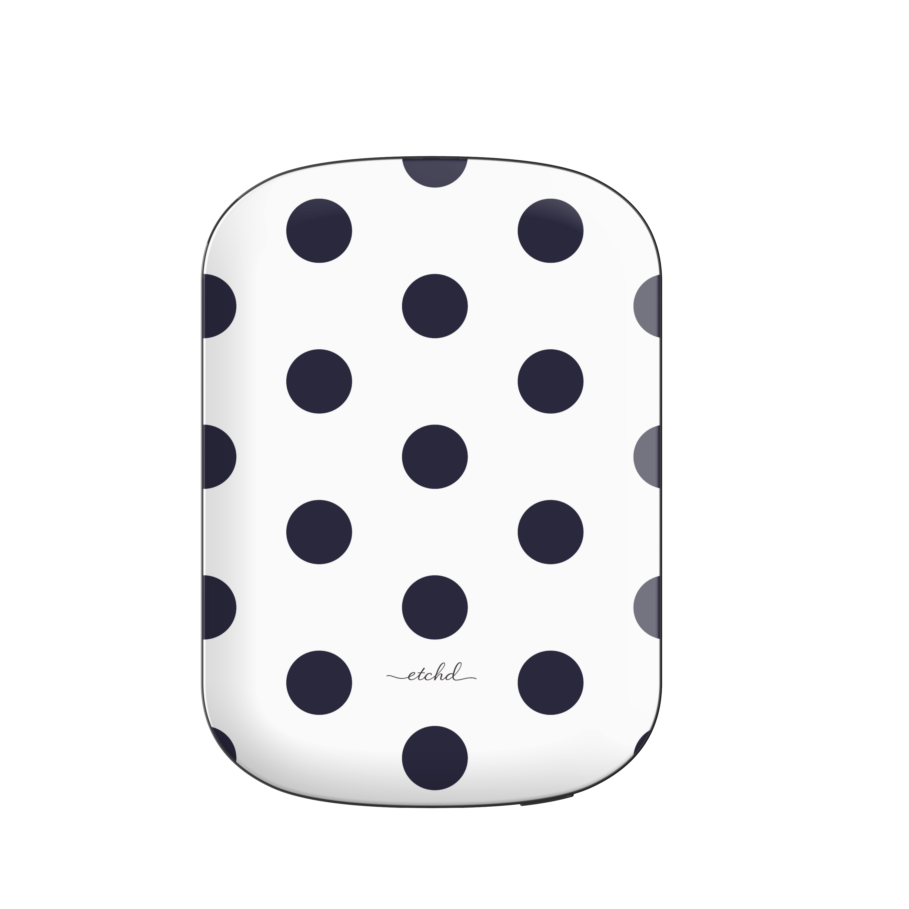 Navy And White Polka Dot Magnetic Powerbank by etchd