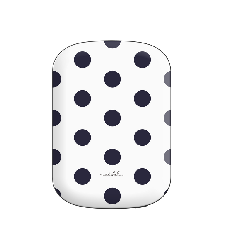 Navy And White Polka Dot Magnetic Powerbank by etchd