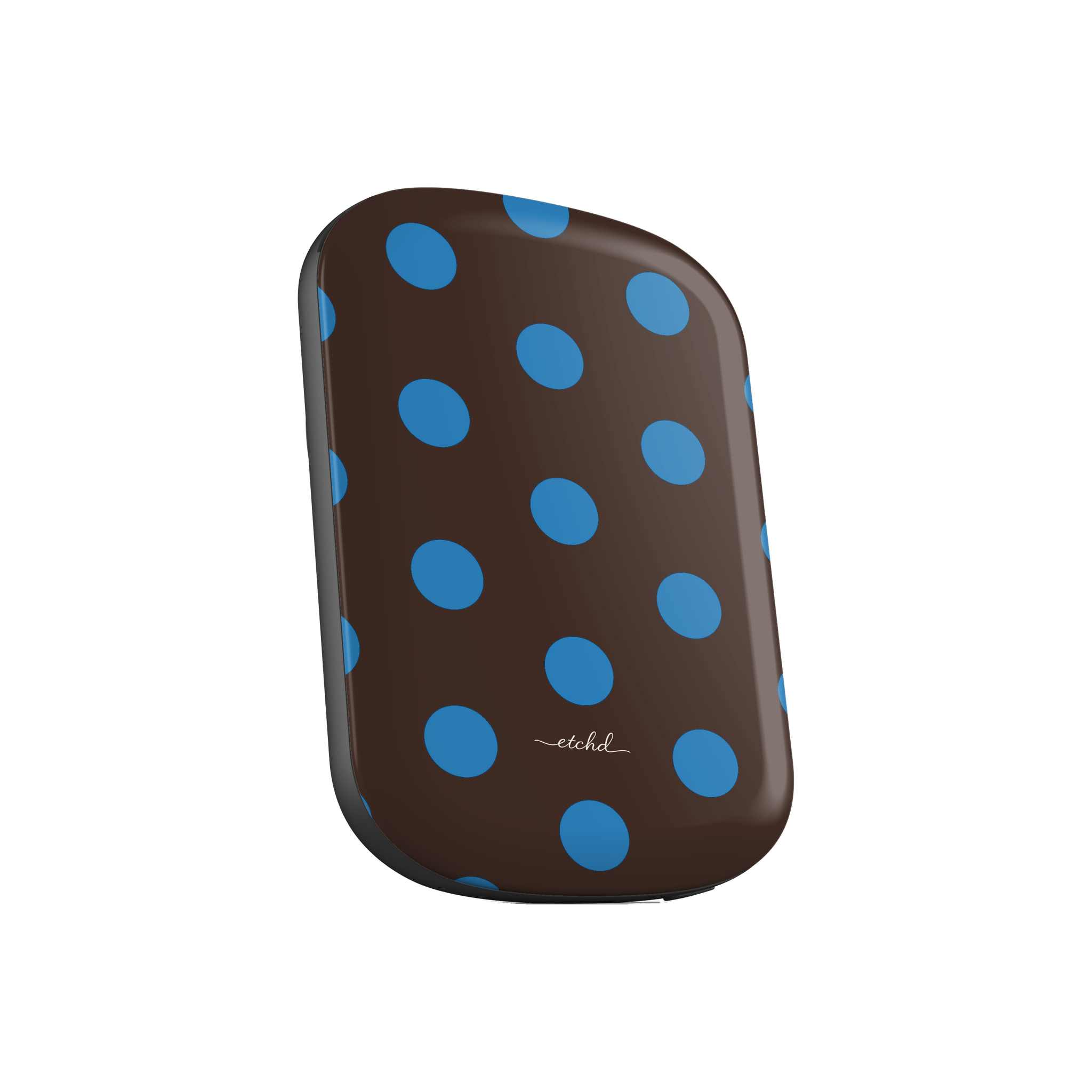 Cerulean And Espresso Polka Dot Magnetic Powerbank by etchd, view 2