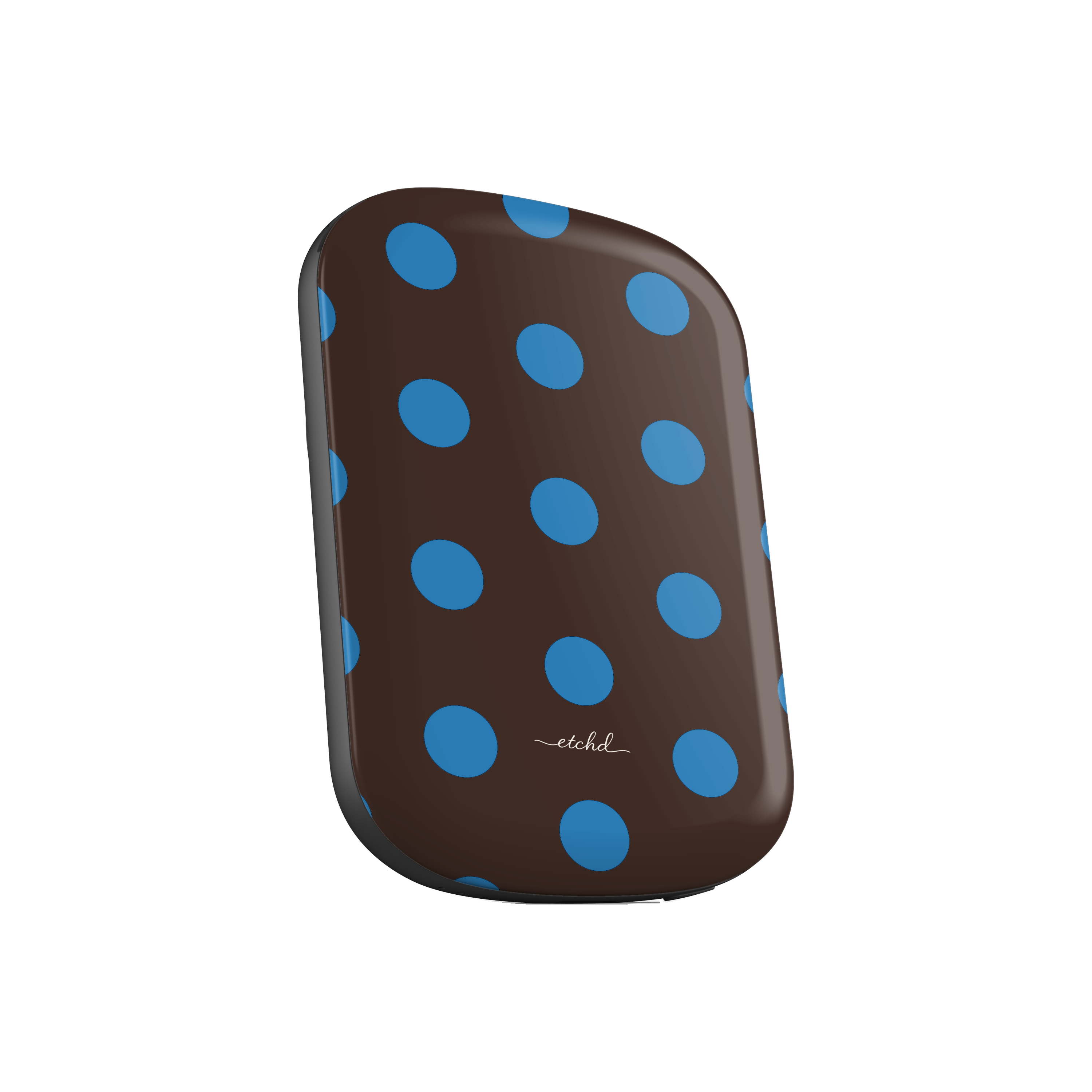 Cerulean & Espresso Polka Dot Magnetic Powerbank by etchd, view 2