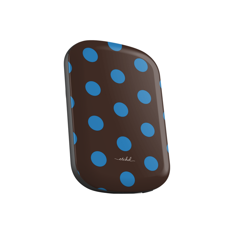 Cerulean And Espresso Polka Dot Magnetic Powerbank by etchd, view 2