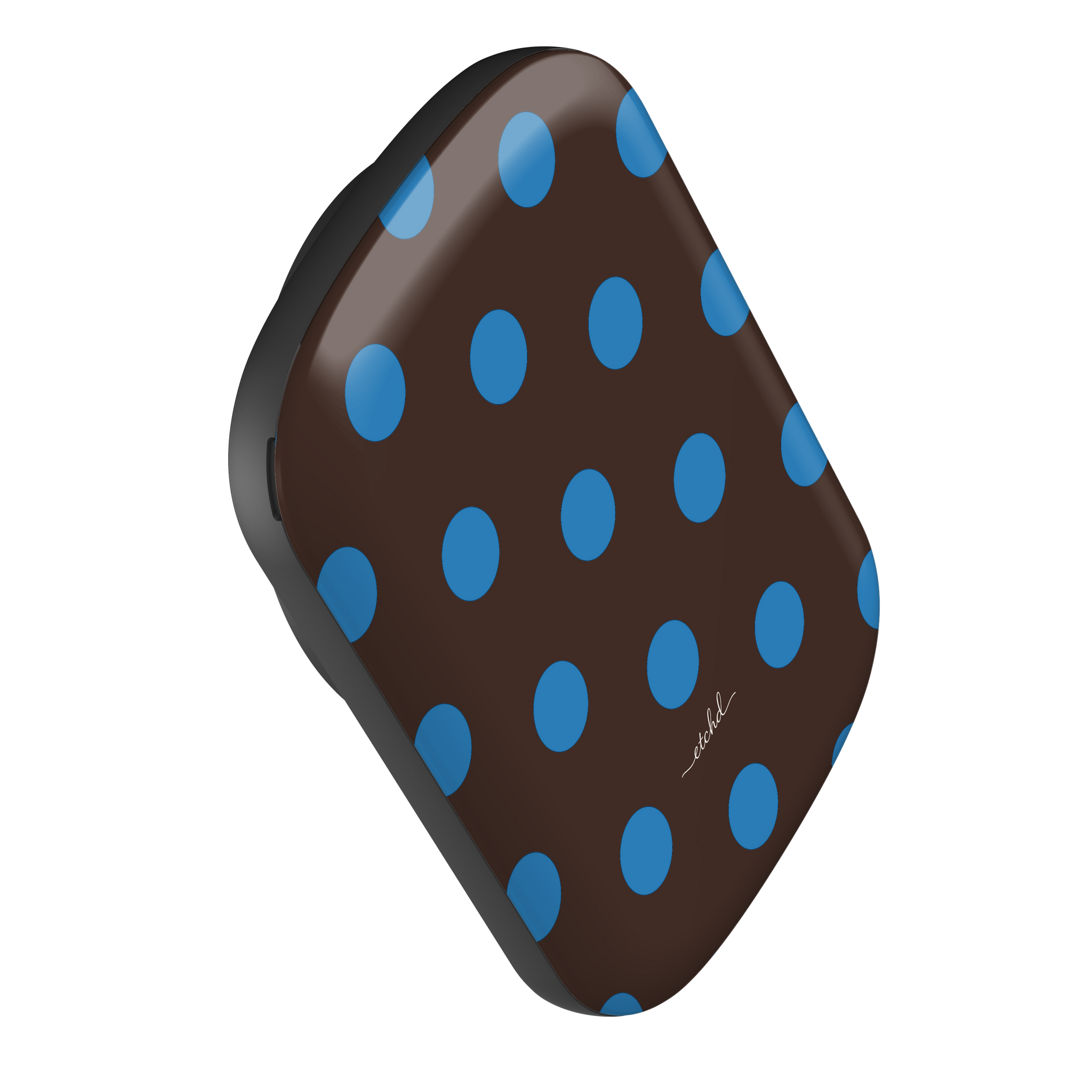 Cerulean And Espresso Polka Dot Magnetic Powerbank by etchd, view 3