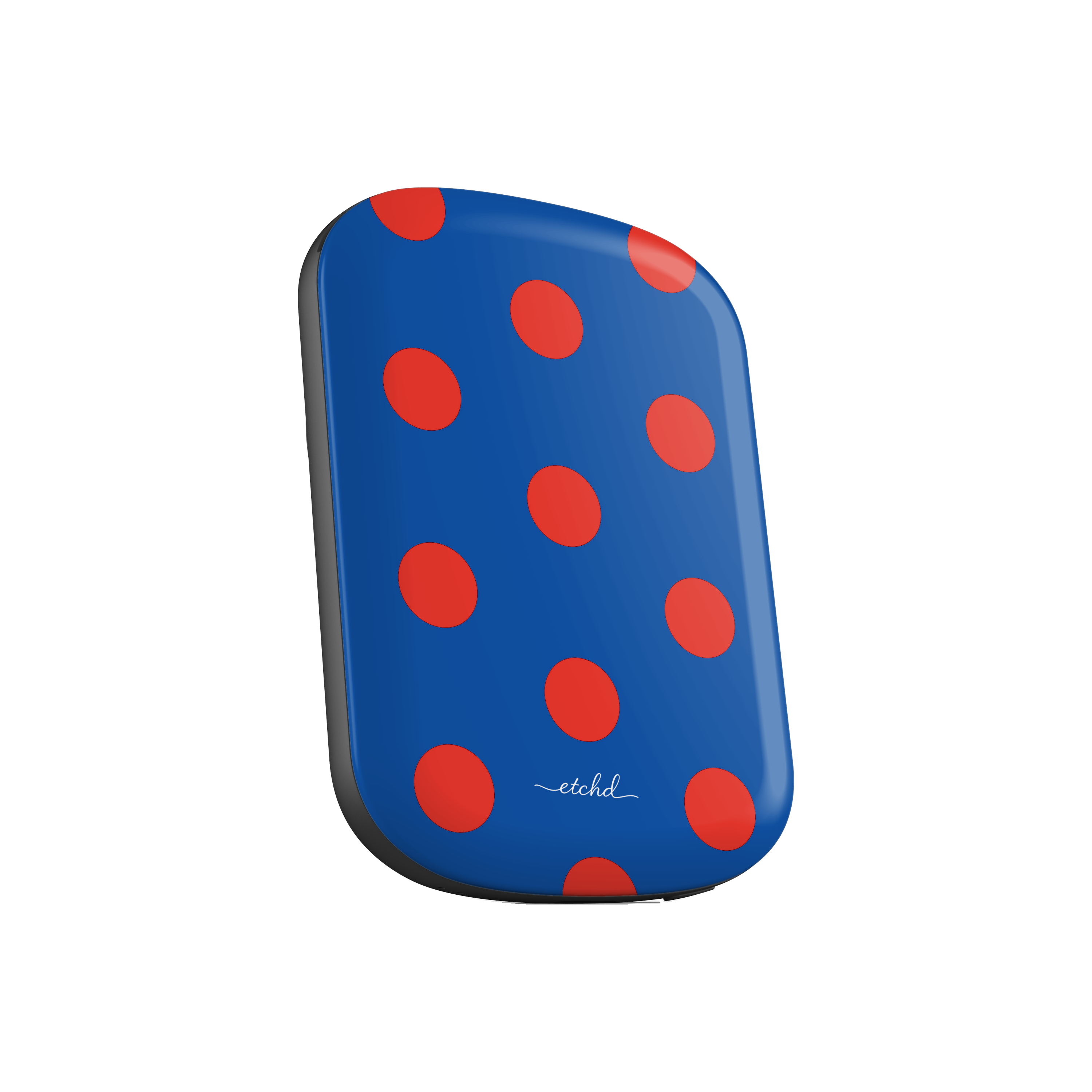 Poppy & Cobalt Polka Dot Batería externa magnética de etchd, vista 2
