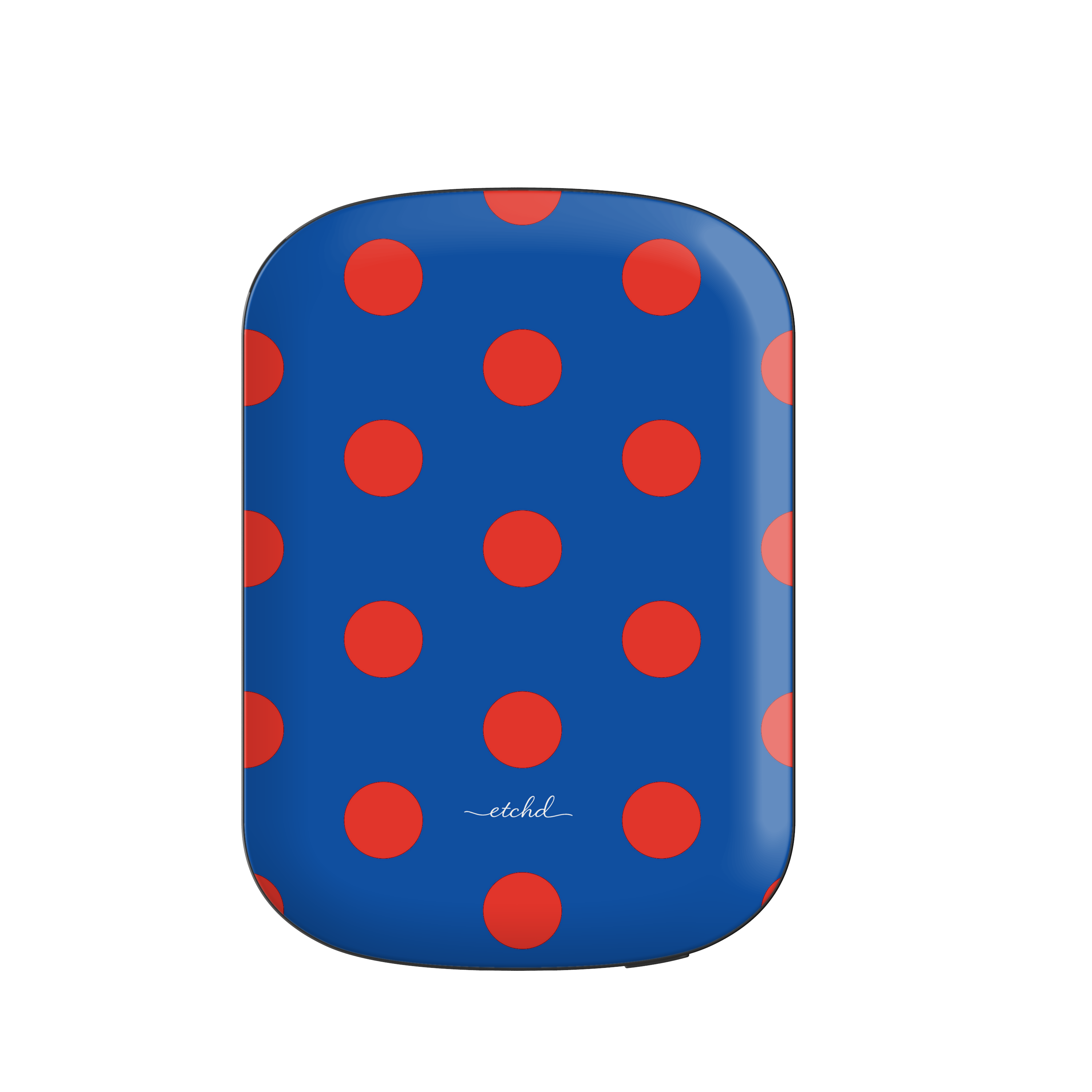 Poppy And Cobalt Polka Dot Magnetic Powerbank by etchd