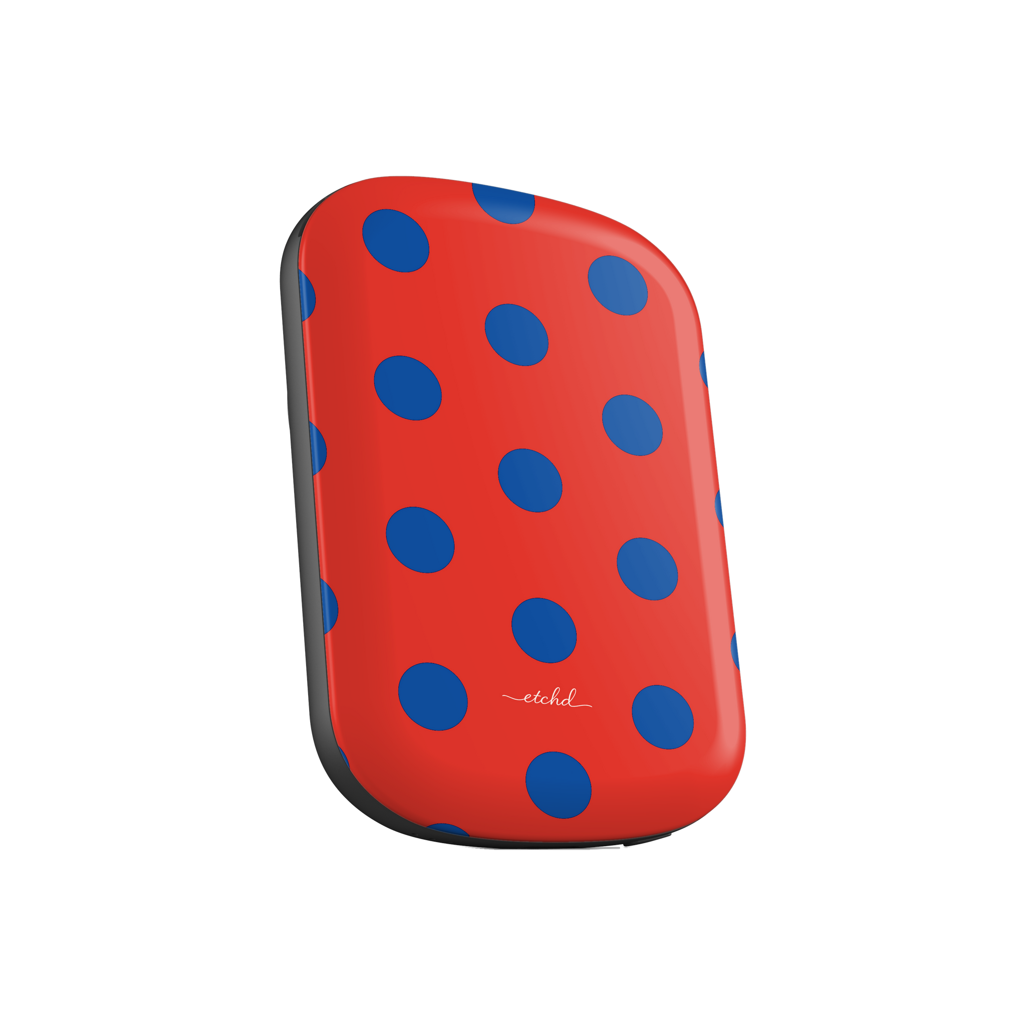 Cobalt And Poppy Polka Dot Magnetic Powerbank by etchd, view 2