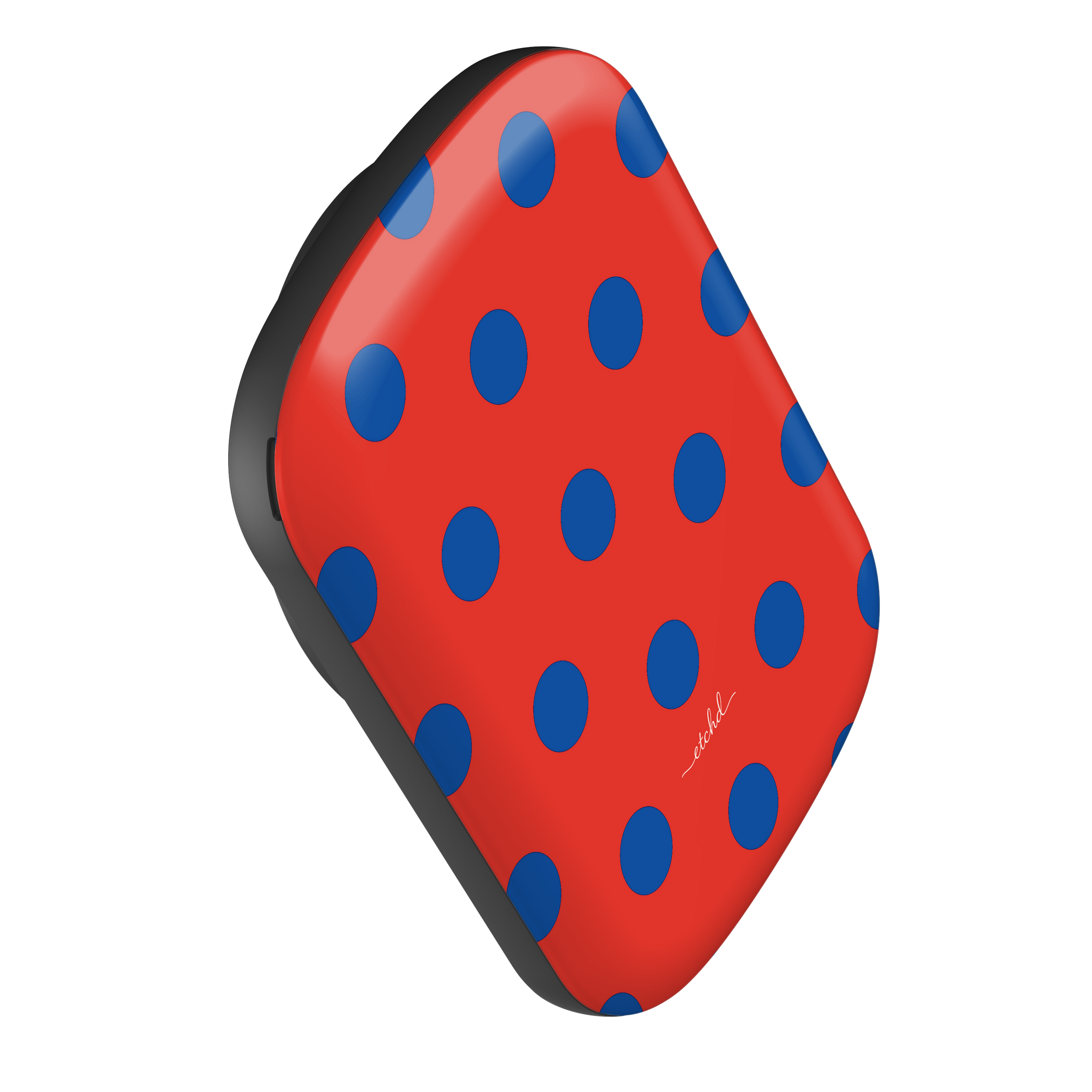 Cobalt And Poppy Polka Dot Magnetic Powerbank by etchd, view 3