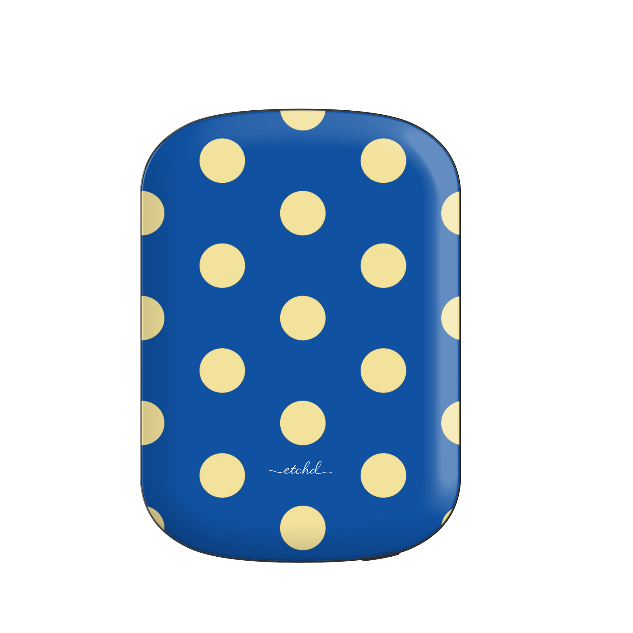 Butter And Cobalt Polka Dot Magnetic Powerbank by etchd