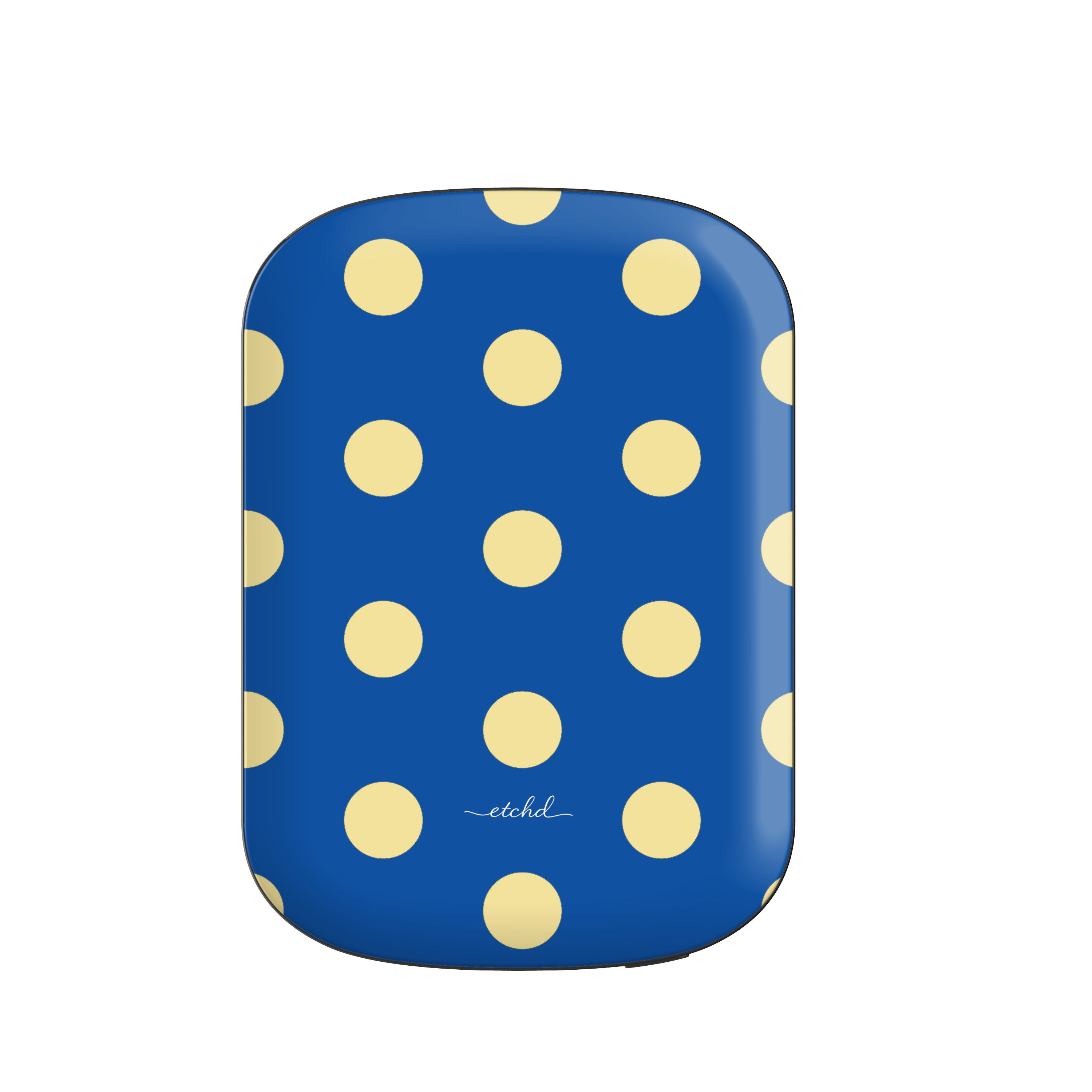 Butter And Cobalt Polka Dot Magnetic Powerbank by etchd