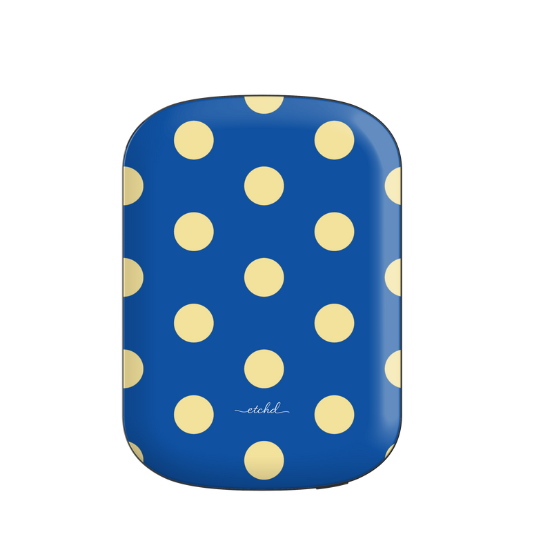 Butter And Cobalt Polka Dot Magnetic Powerbank by etchd