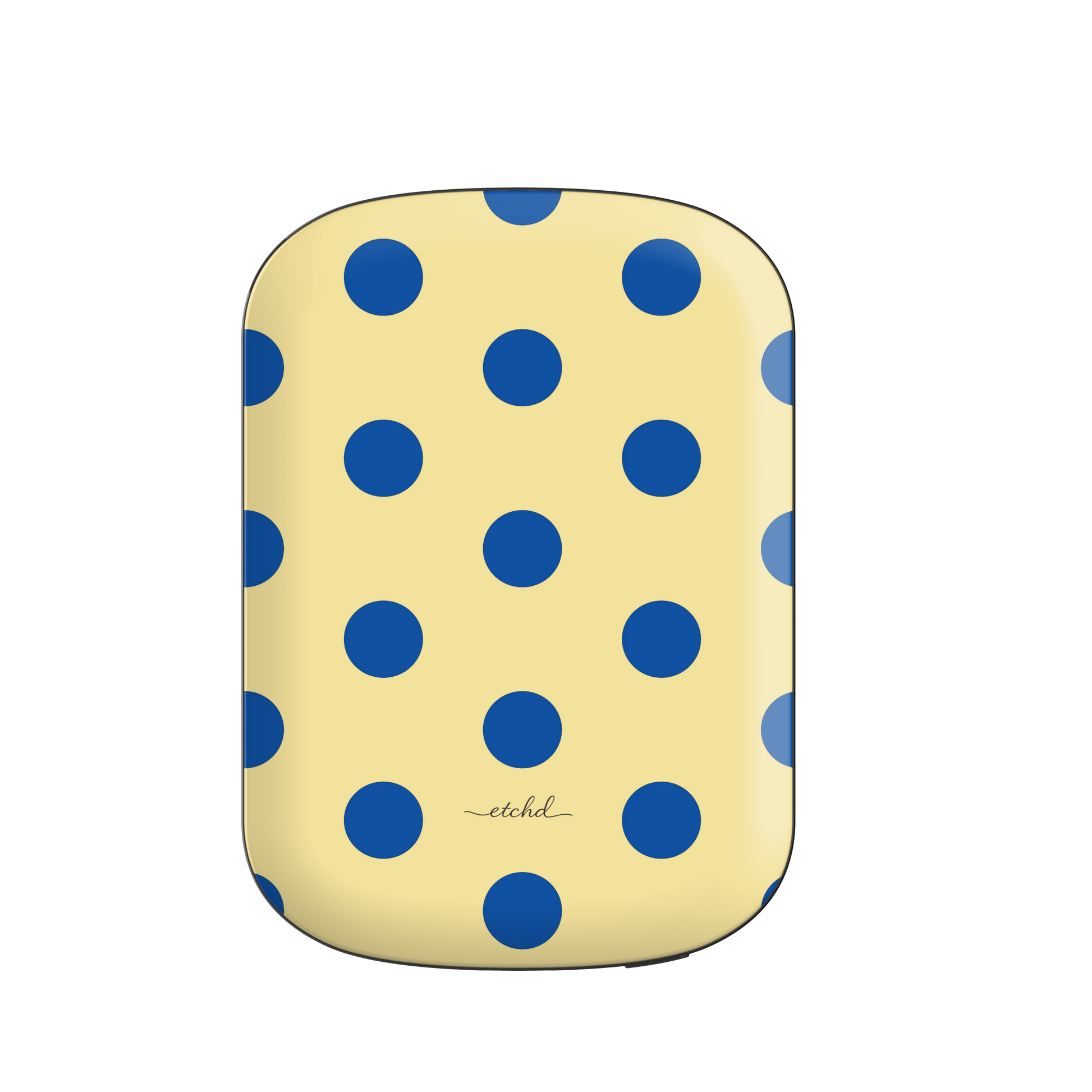 Cobalt And Butter Polka Dot Magnetic Powerbank by etchd