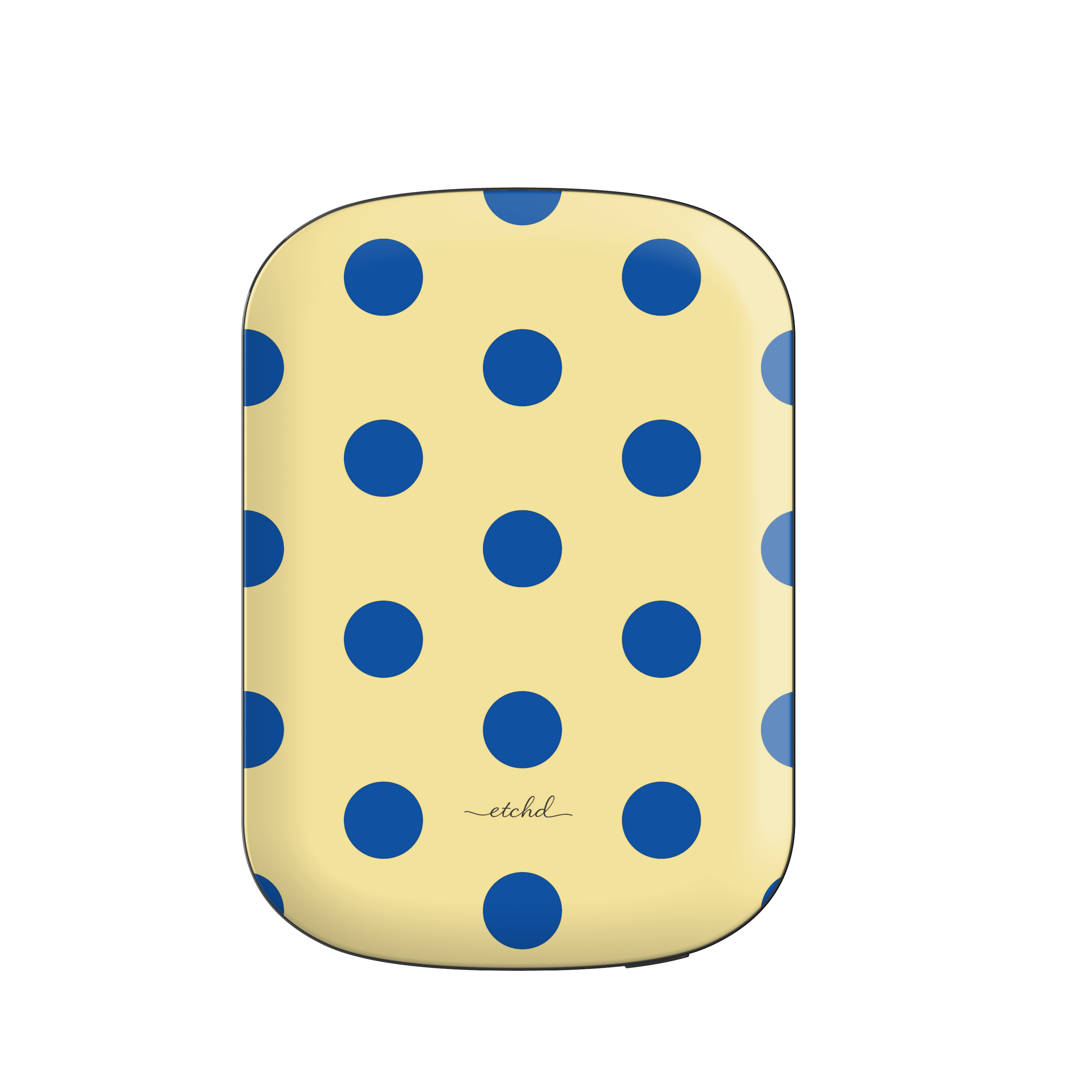 Cobalt And Butter Polka Dot Magnetic Powerbank by etchd