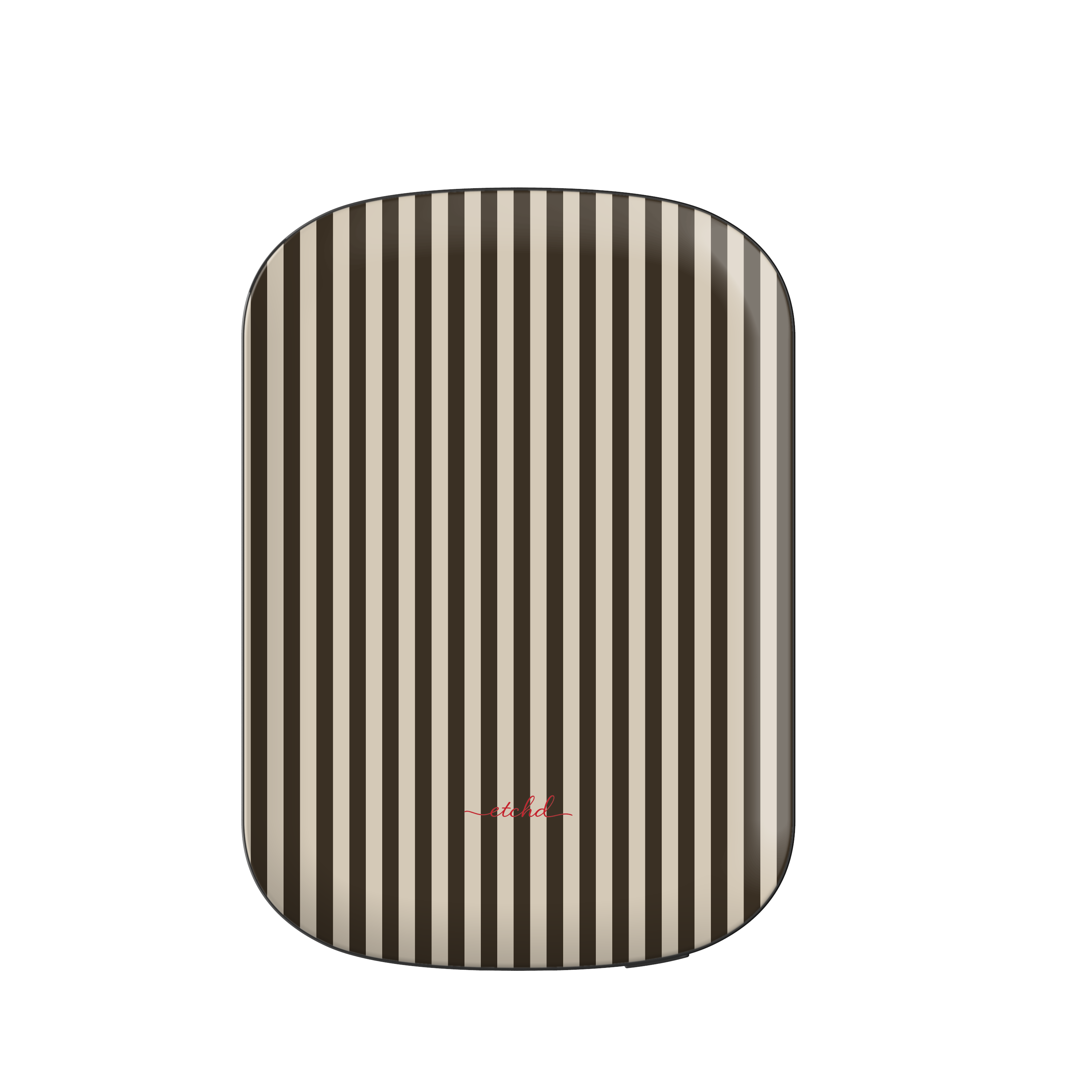 Cream & Brown Striped Magnetic Powerbank by etchd