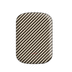 Cream & Brown Striped Diagonal Magnetic Powerbank by etchd