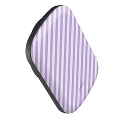 Lilac & Cream Striped Diagonal Powerbank magnetico di etchd, vista 3